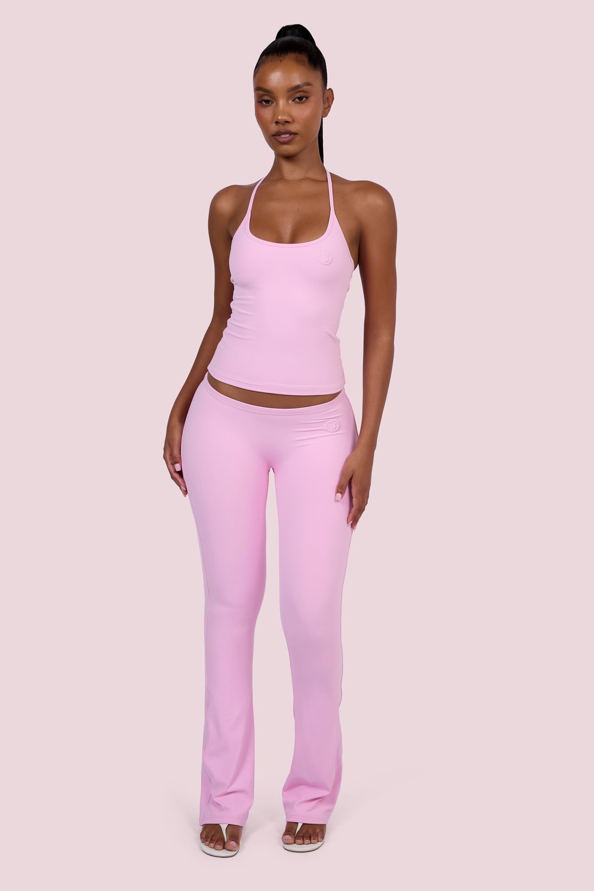 EVERYBODY BASICS HALTER TANK TOP (LIGHT PINK)