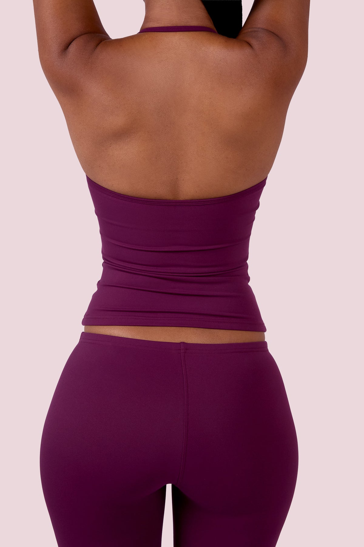 EVERYBODY BASICS HALTER TANK TOP (GRAPE WINE)