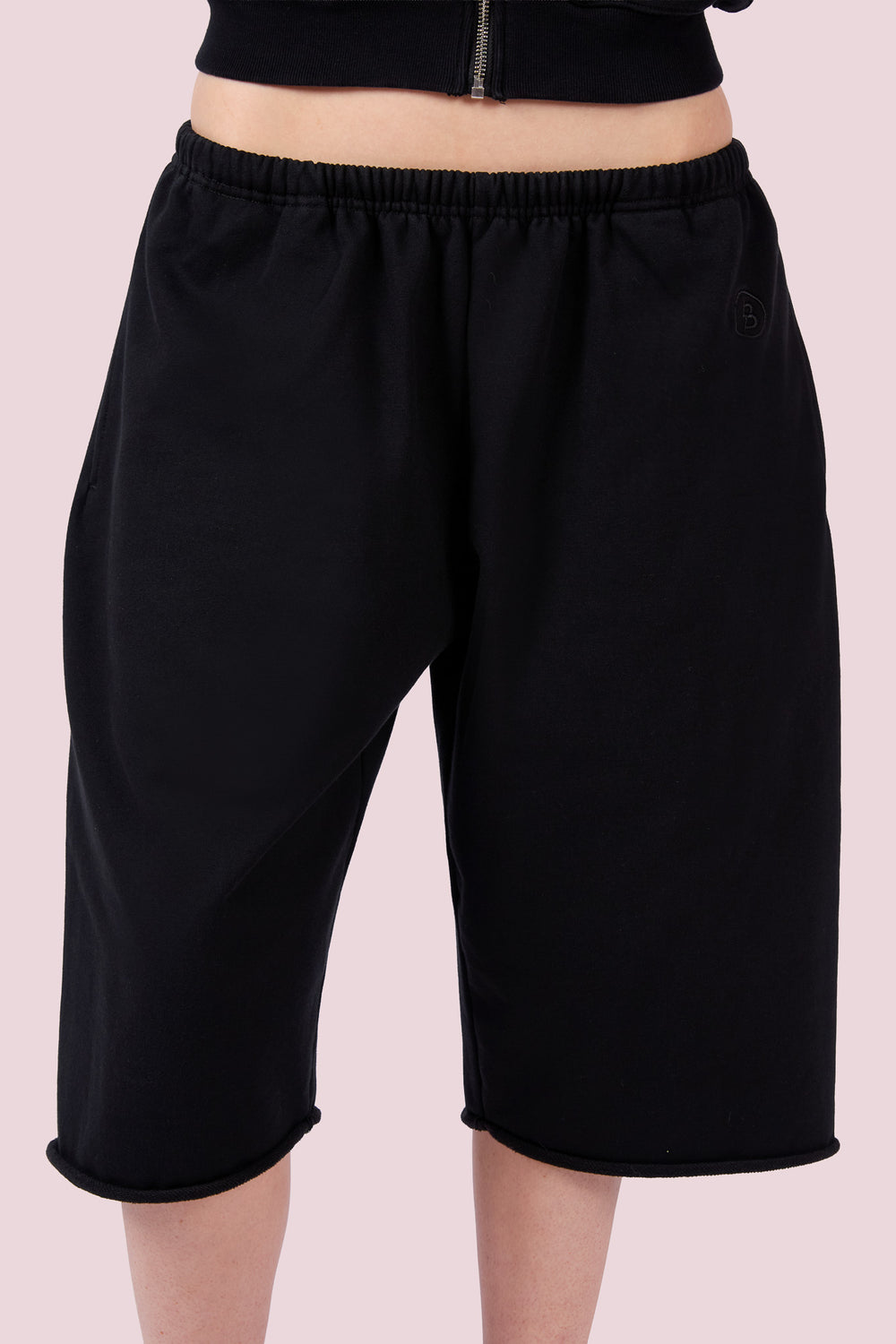 EVERYBODY BASICS SWEAT JORTS (BLACK)