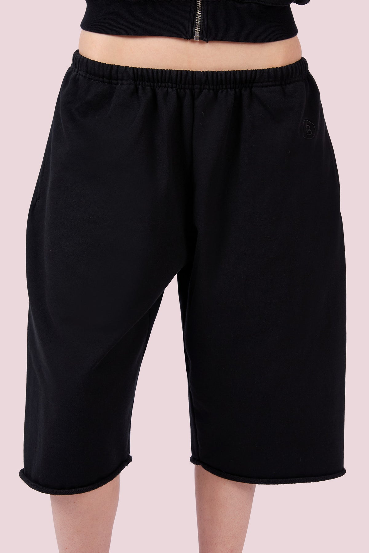 EVERYBODY BASICS SWEAT JORTS (BLACK)
