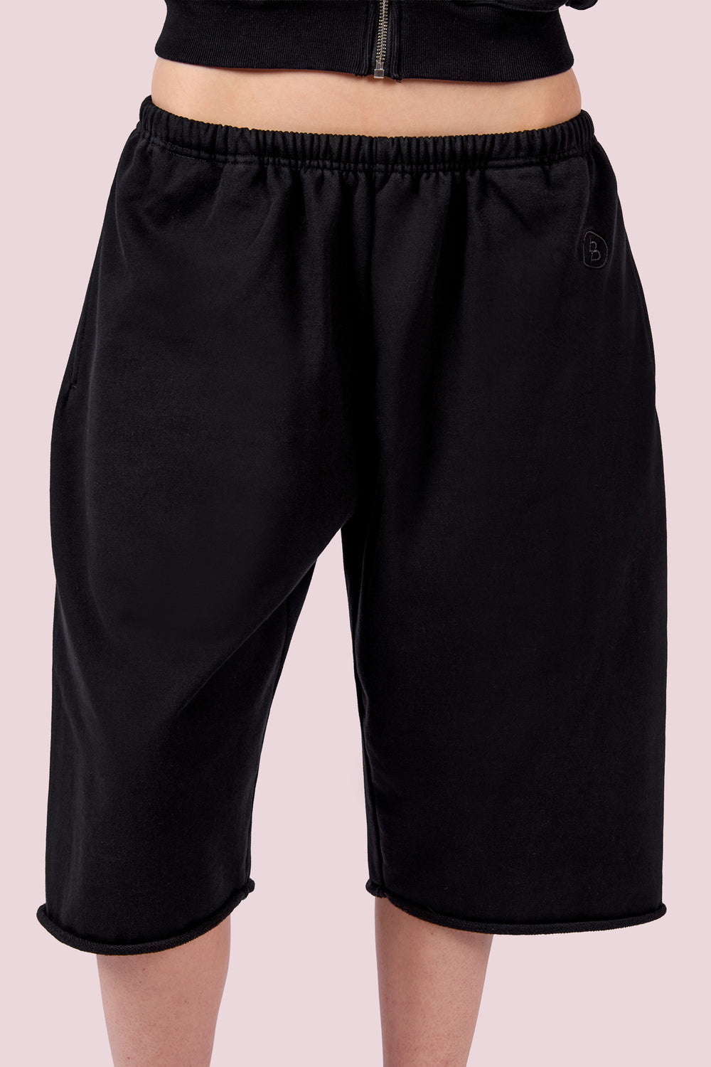 EVERYBODY BASICS SWEAT JORTS (BLACK)