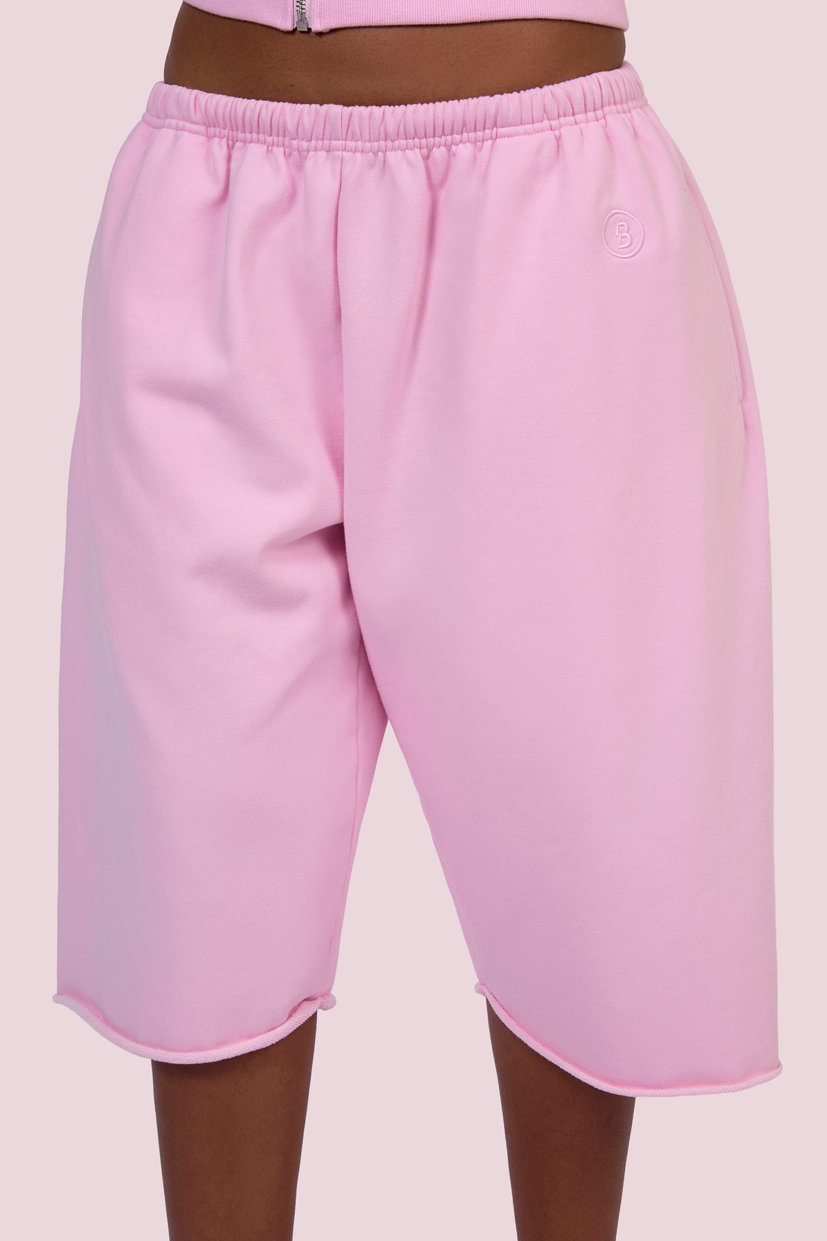 EVERYBODY BASICS SWEAT JORTS (LIGHT PINK)