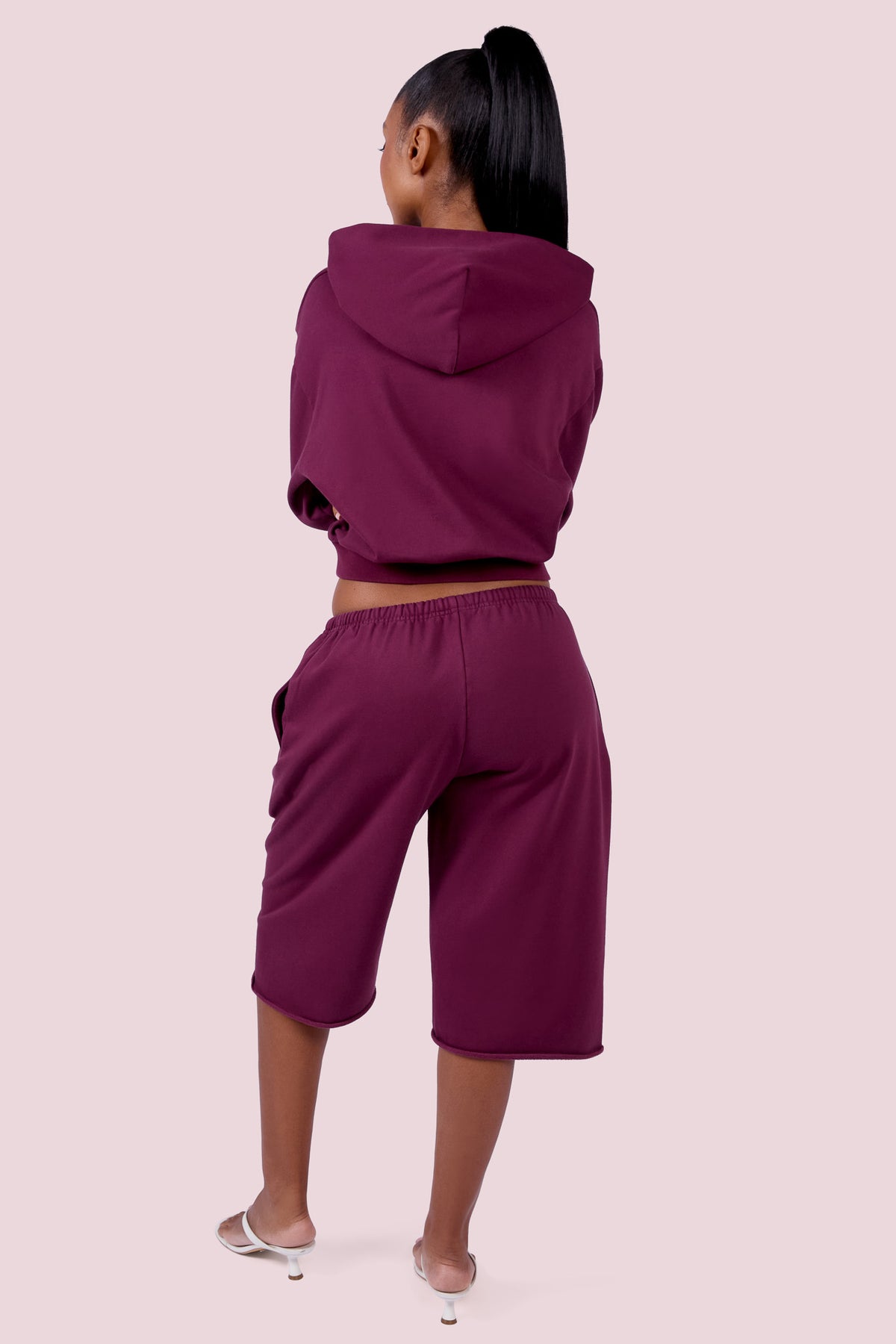EVERYBODY BASICS SWEAT JORTS (GRAPE WINE)