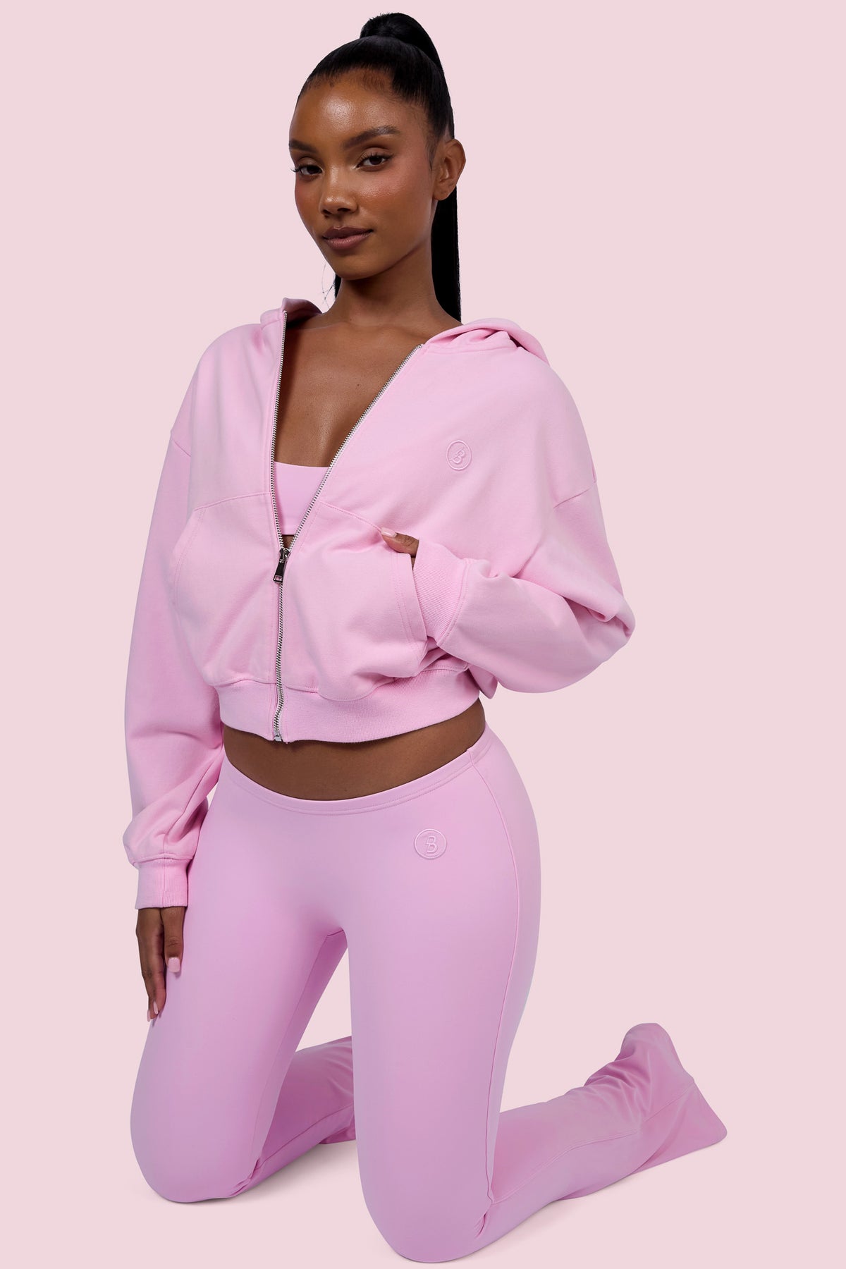 EVERYBODY BASICS LOW WAISTED LEGGINGS (LIGHT PINK)