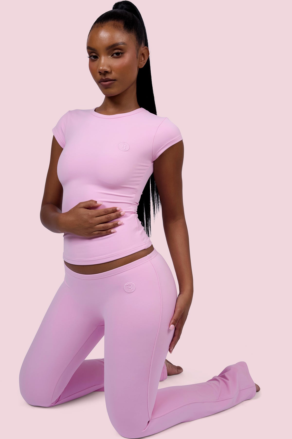 EVERYBODY BASICS LOW WAISTED LEGGINGS (LIGHT PINK)