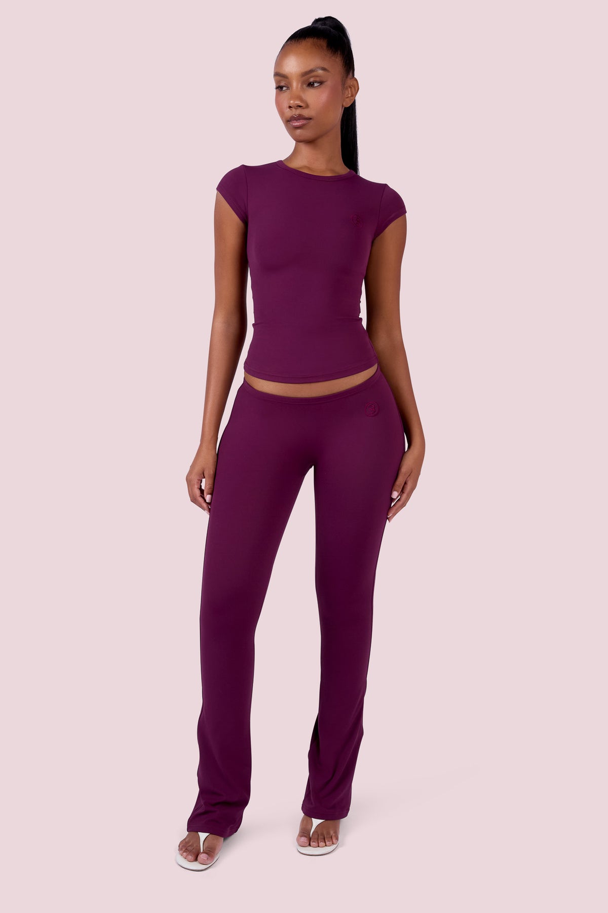 EVERYBODY BASICS LOW WAISTED LEGGINGS (GRAPE WINE)
