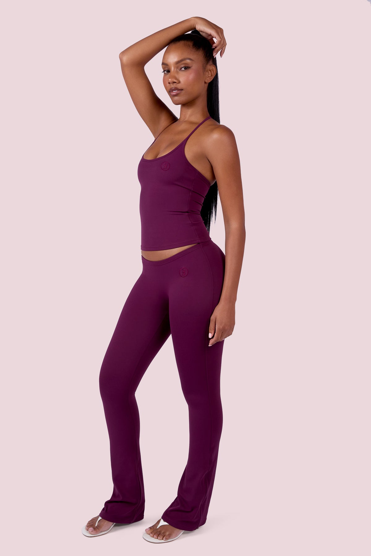 EVERYBODY BASICS LOW WAISTED LEGGINGS (GRAPE WINE)