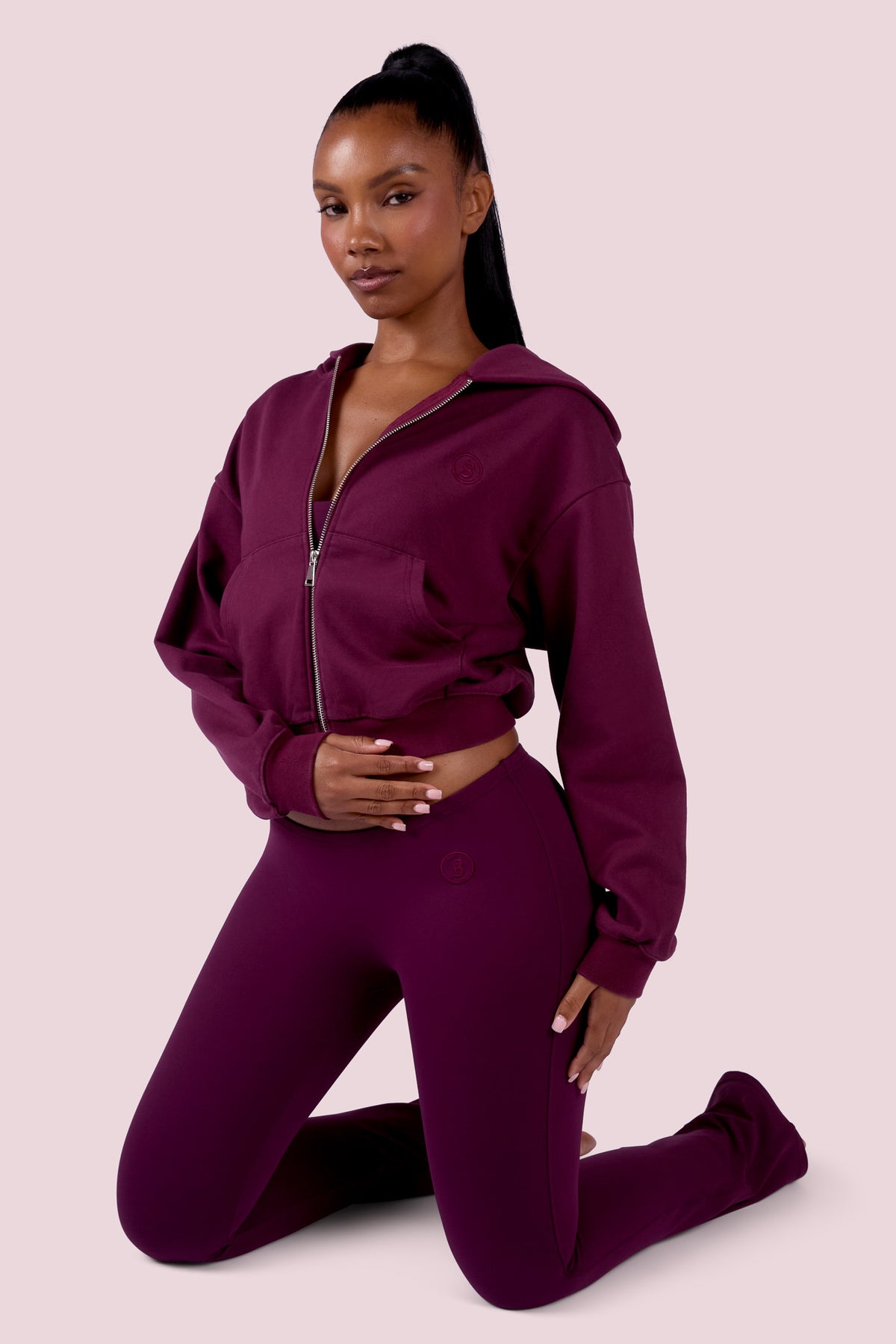 EVERYBODY BASICS LOW WAISTED LEGGINGS (GRAPE WINE)