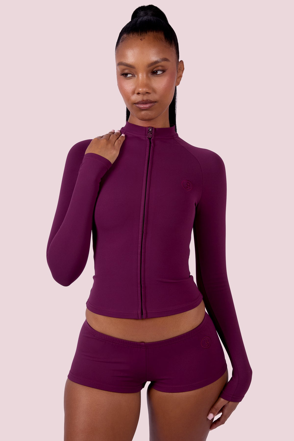 EVERYBODY BASICS MICRO SHORTS (GRAPE WINE)