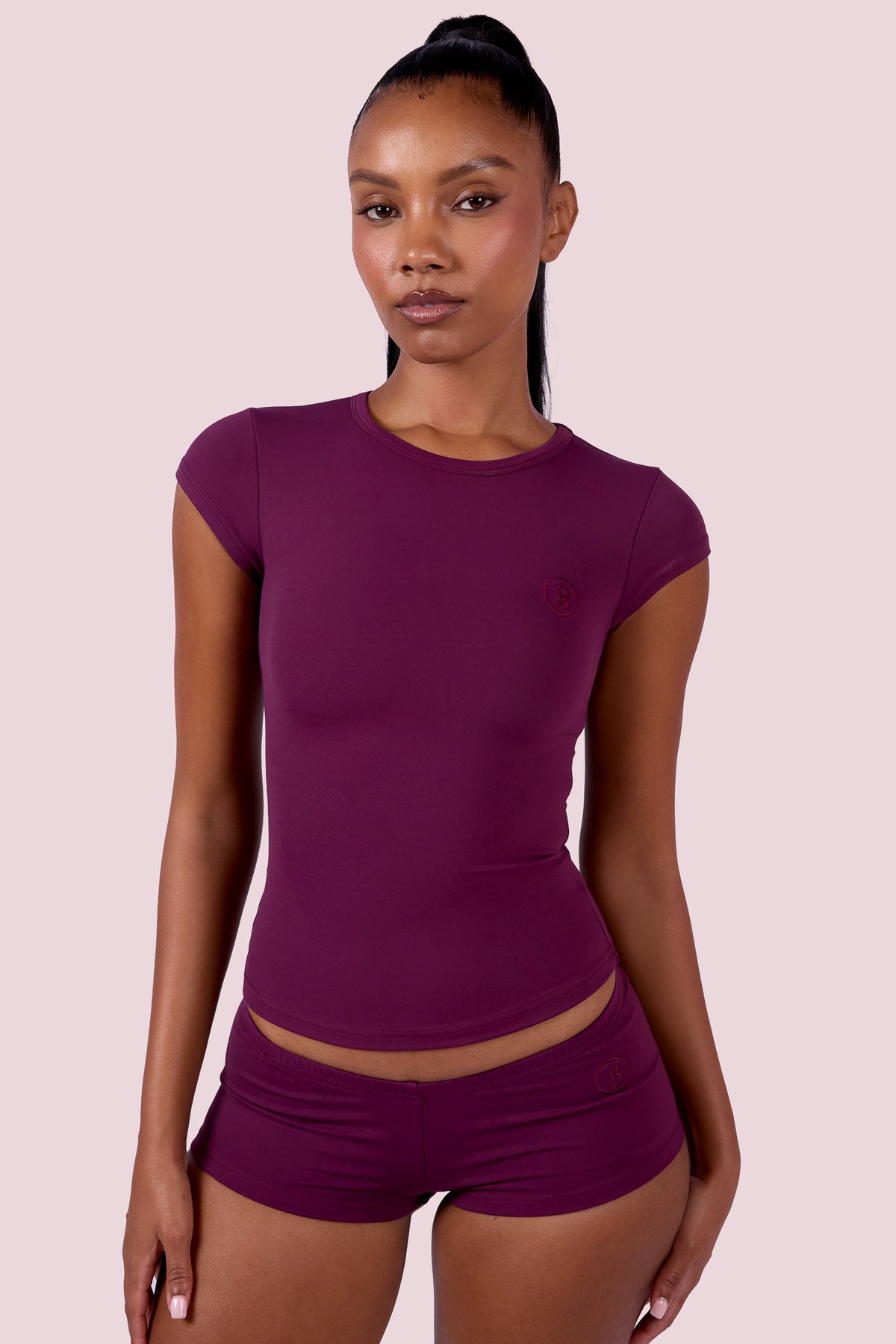 EVERYBODY BASICS MICRO SHORTS (GRAPE WINE)