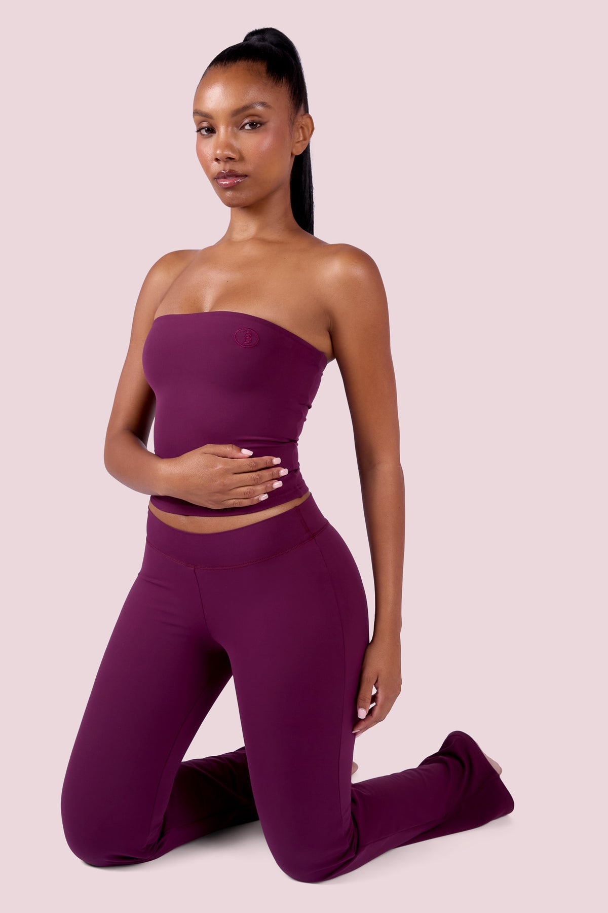 EVERYBODY BASICS MID-RISE PANTS (GRAPE WINE)