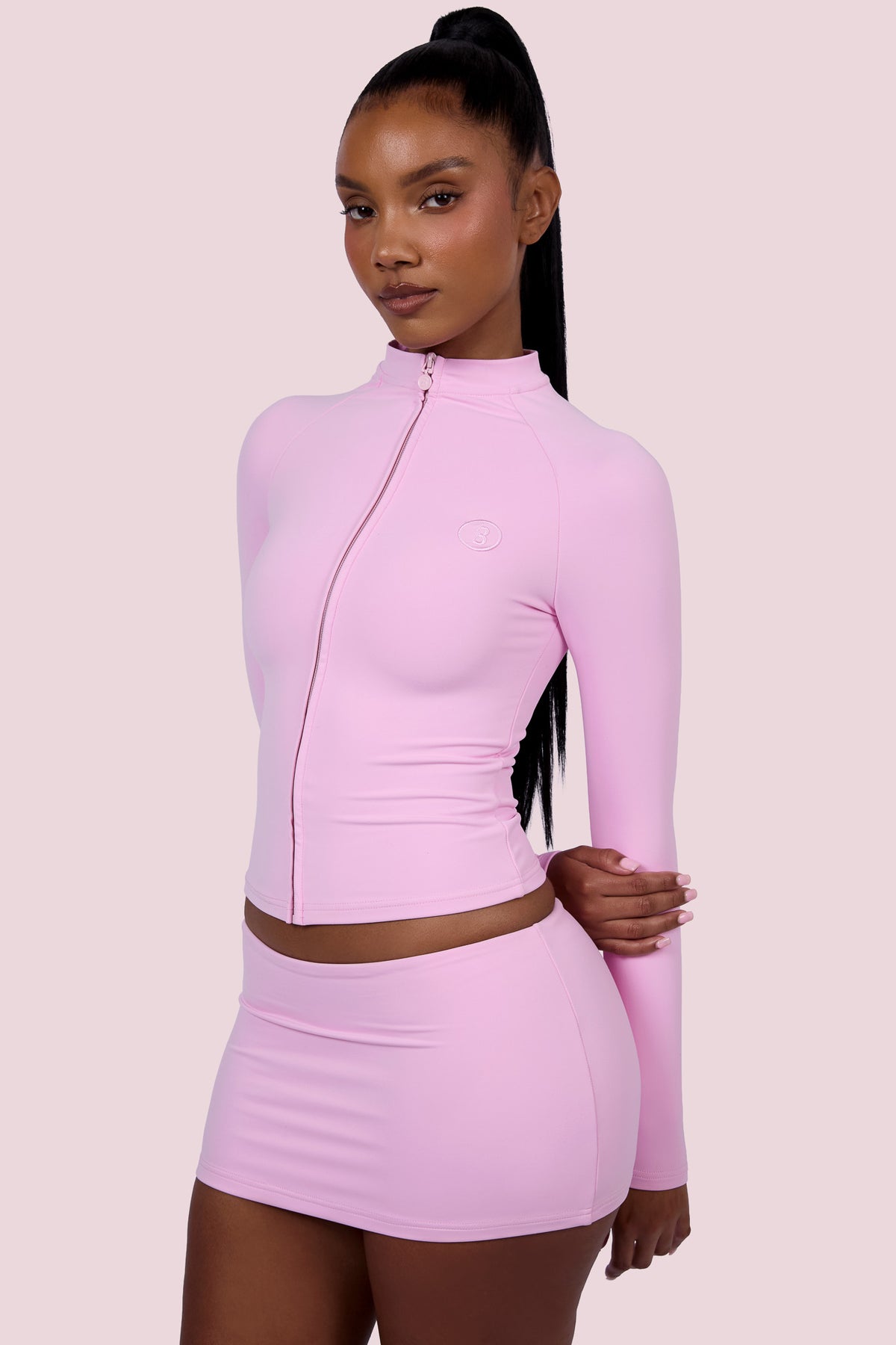 EVERYBODY BASICS MINI SKIRT (LIGHT PINK)