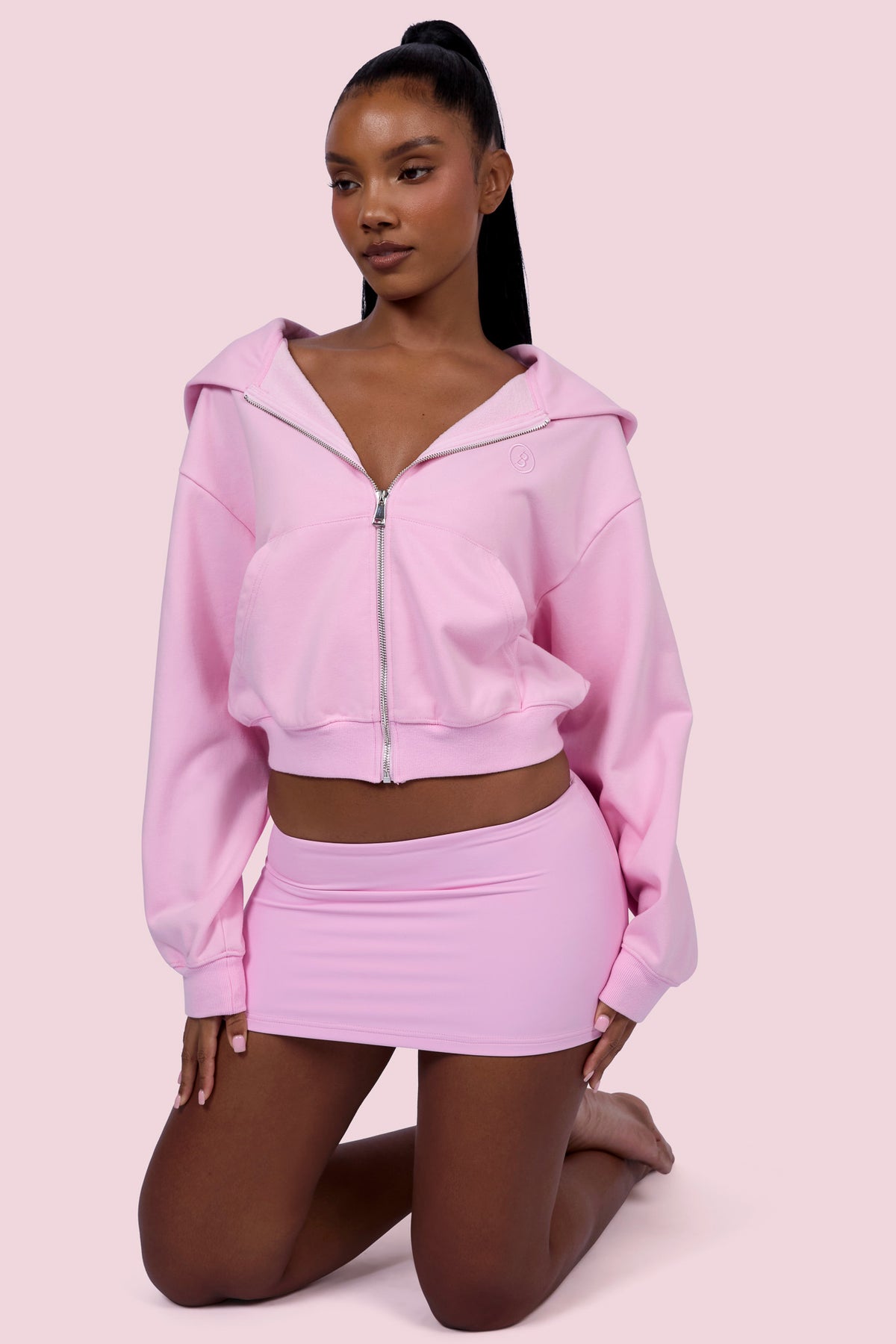 EVERYBODY BASICS MINI SKIRT (LIGHT PINK)