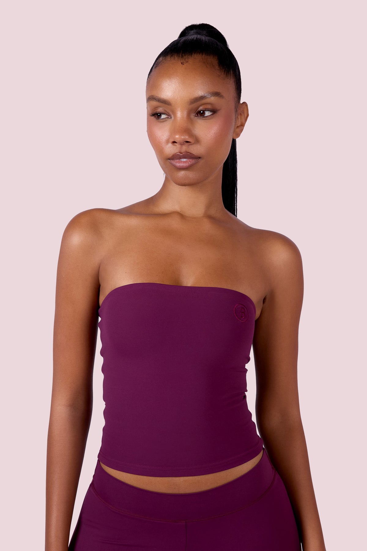 EVERYBODY BASICS TUBE TOP (GRAPE WINE)