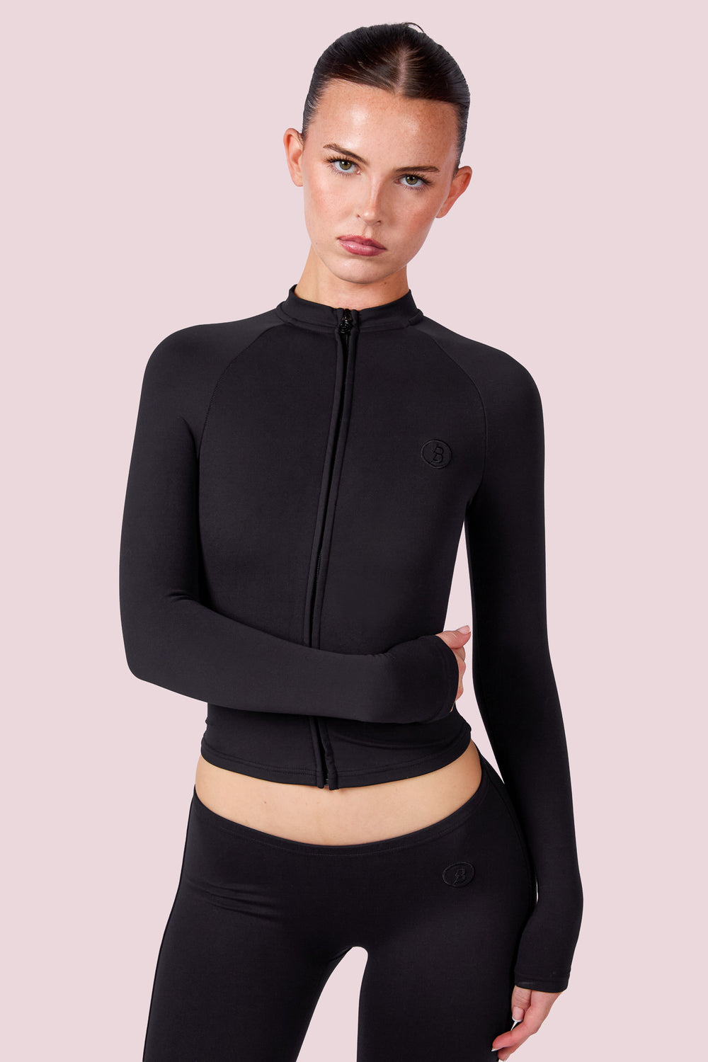 EVERYBODY BASICS ZIP UP (BLACK)