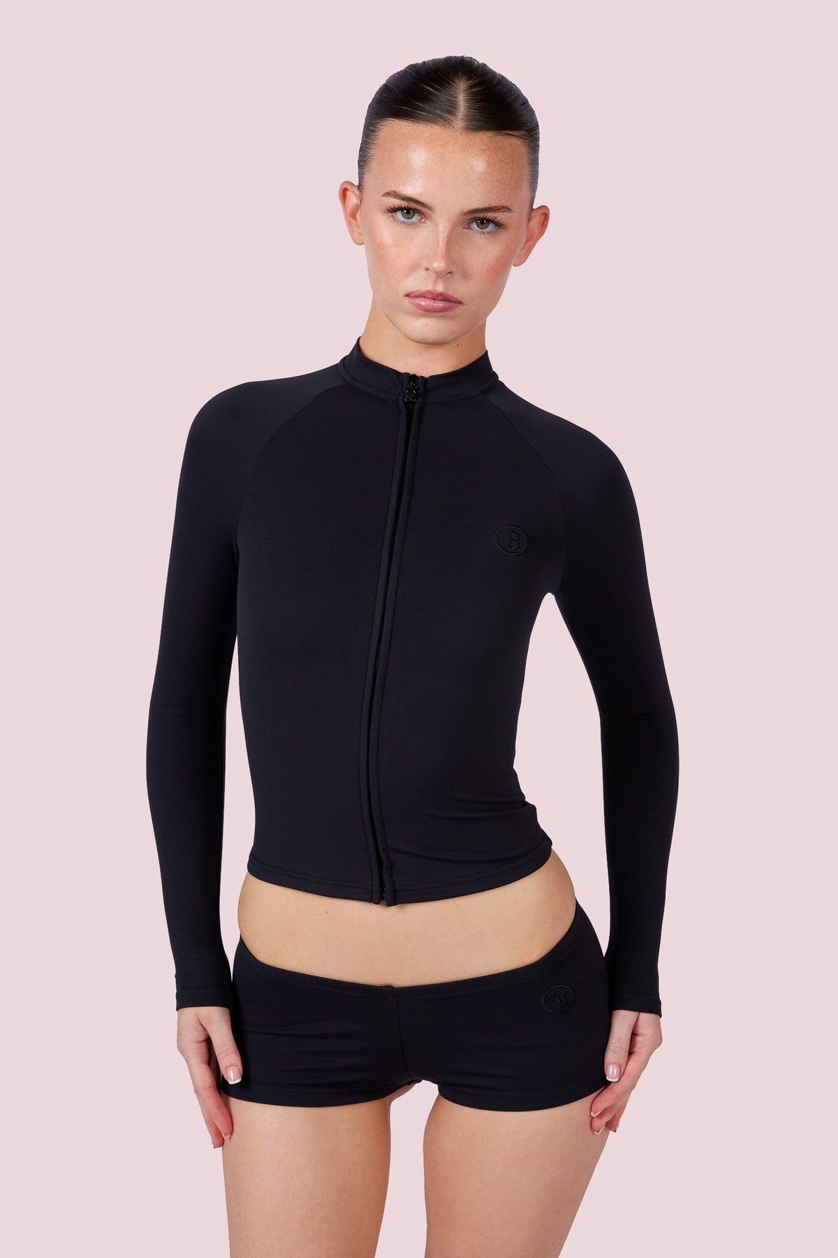 EVERYBODY BASICS ZIP UP (BLACK)