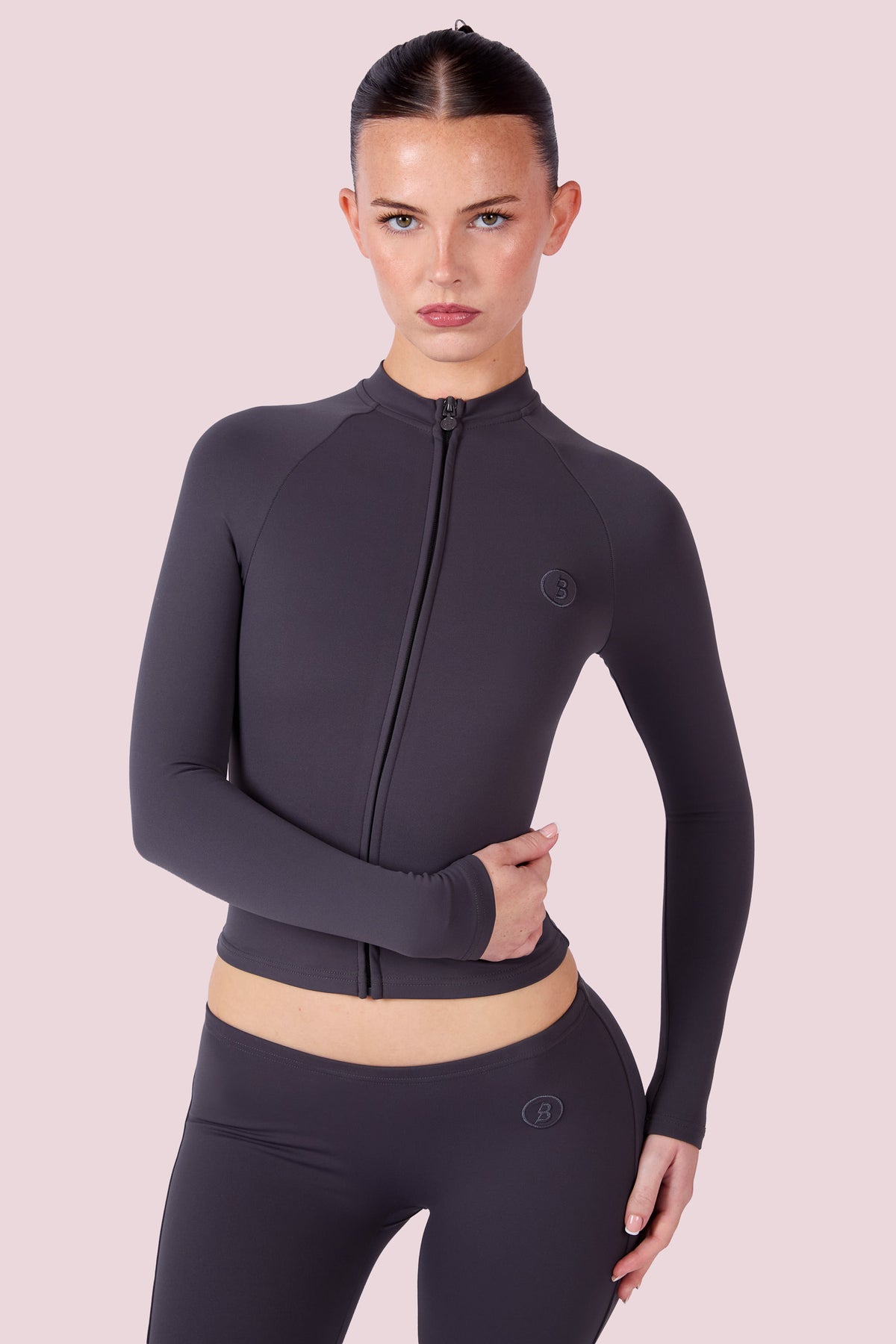 EVERYBODY BASICS ZIP UP (CHARCOAL)