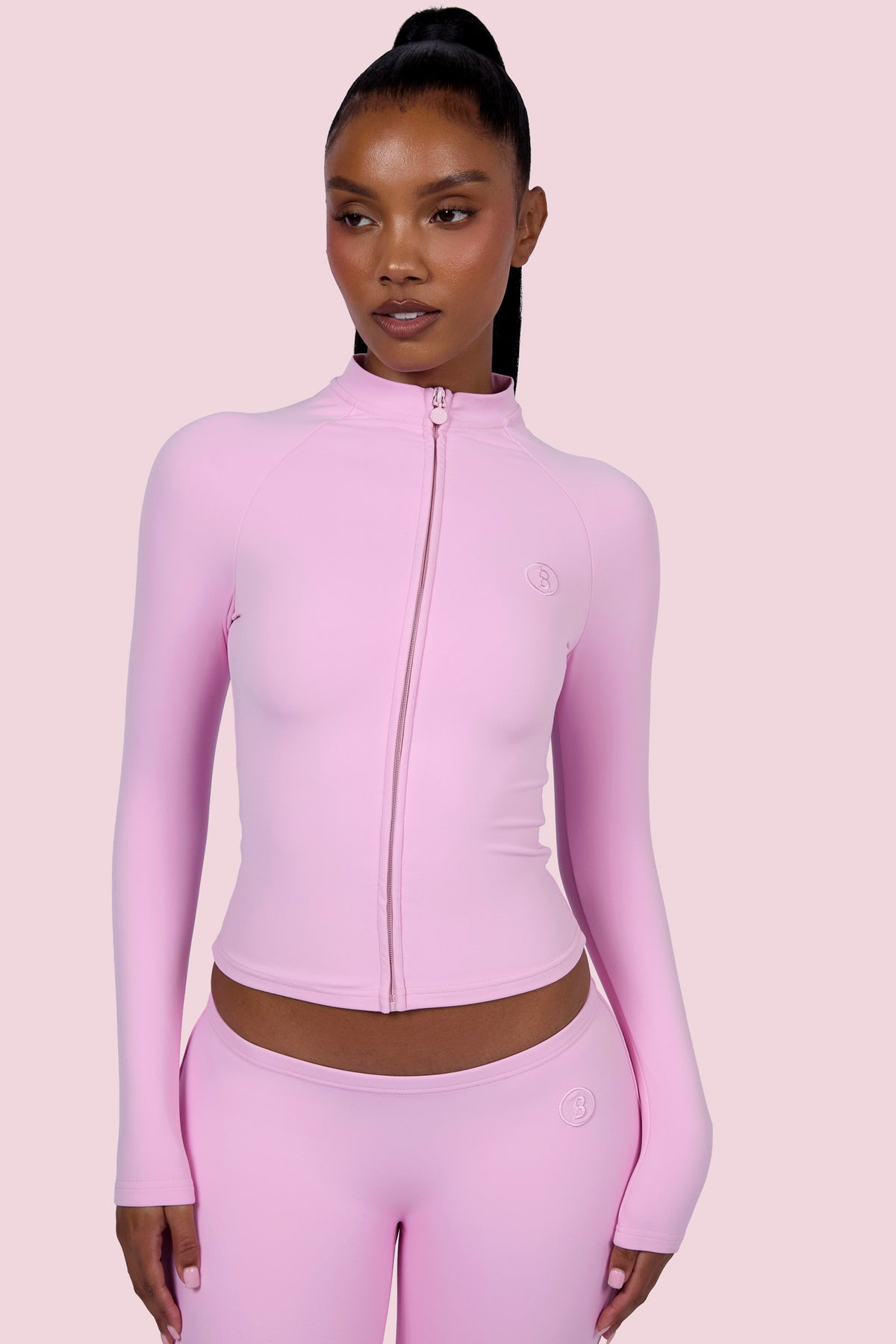 EVERYBODY BASICS ZIP UP (LIGHT PINK)