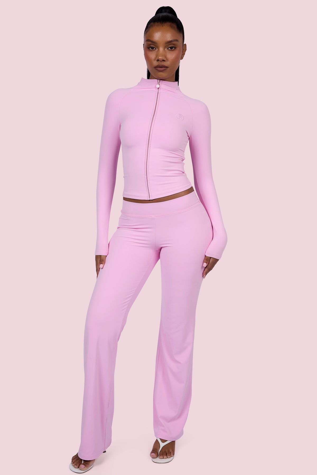 EVERYBODY BASICS ZIP UP (LIGHT PINK)
