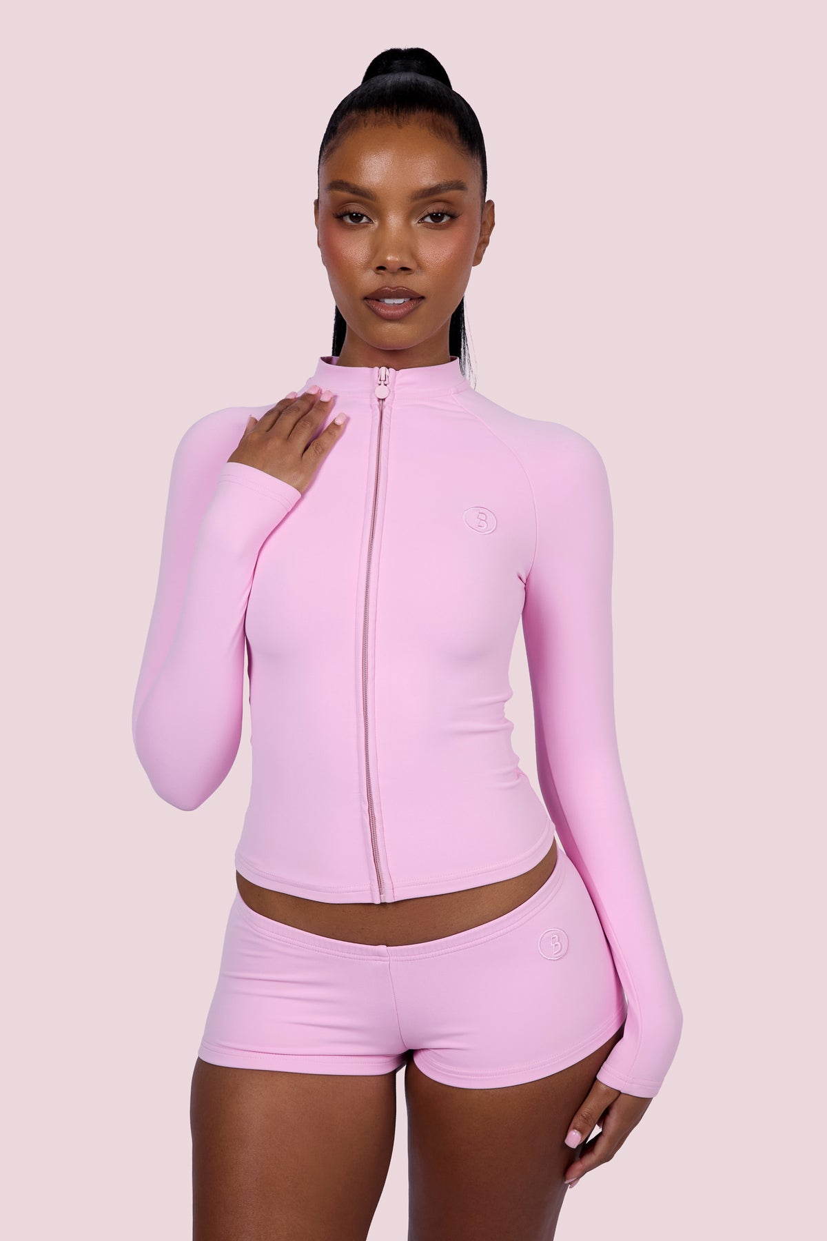 EVERYBODY BASICS ZIP UP (LIGHT PINK)