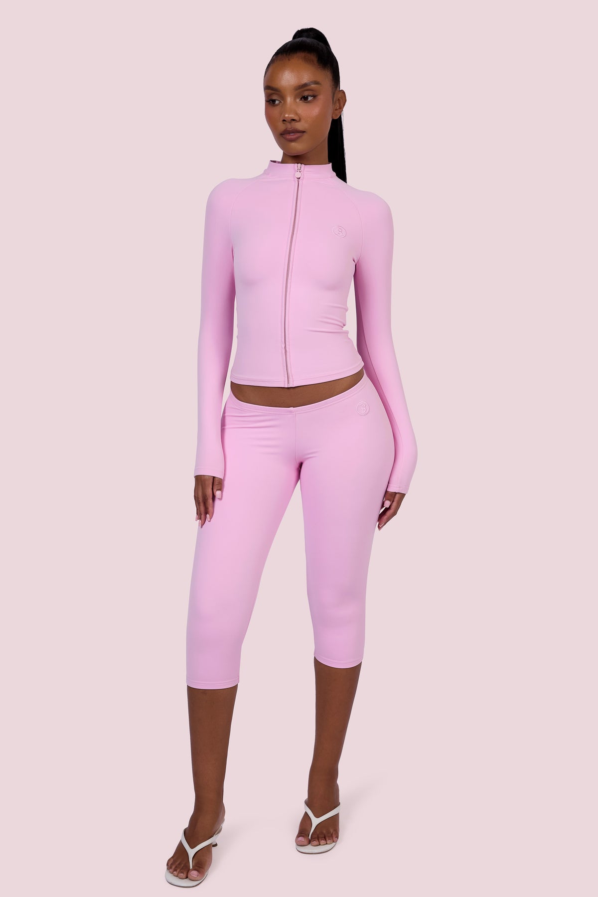 EVERYBODY BASICS ZIP UP (LIGHT PINK)