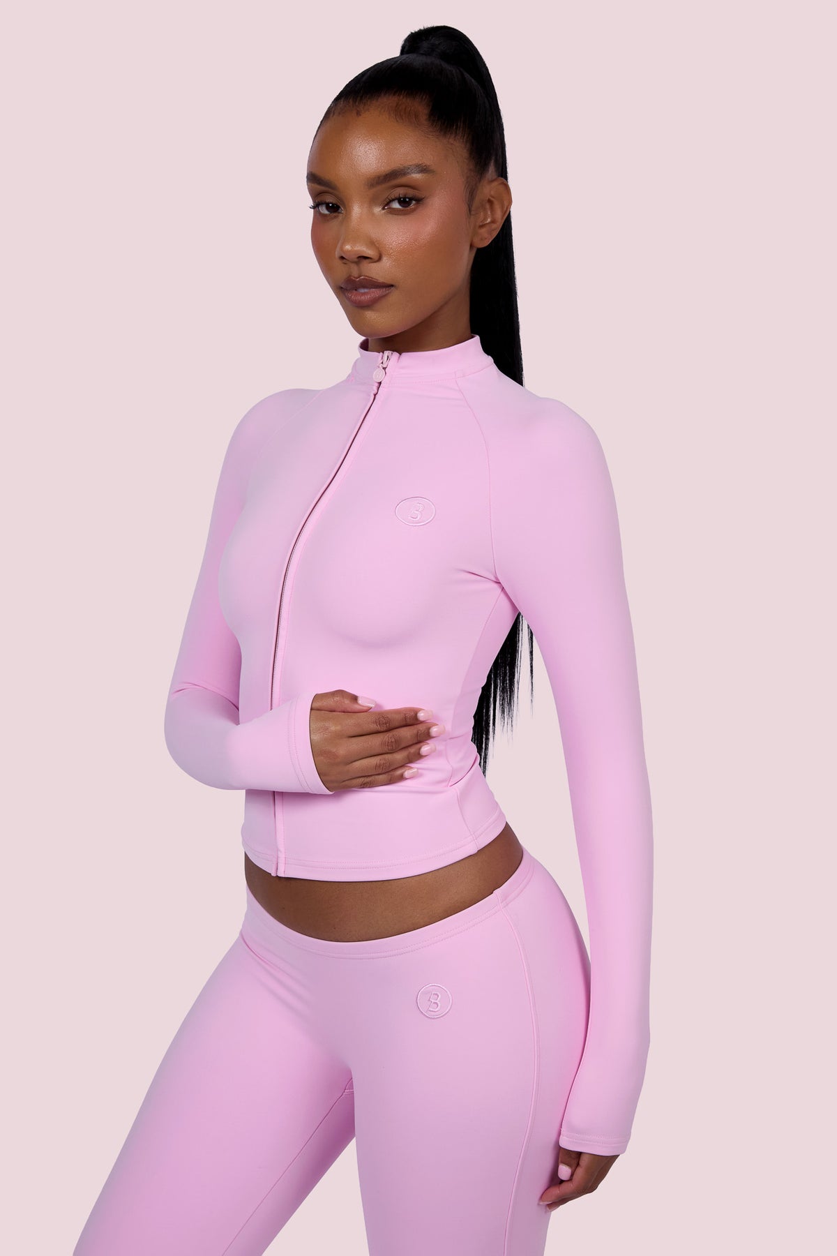 EVERYBODY BASICS ZIP UP (LIGHT PINK)
