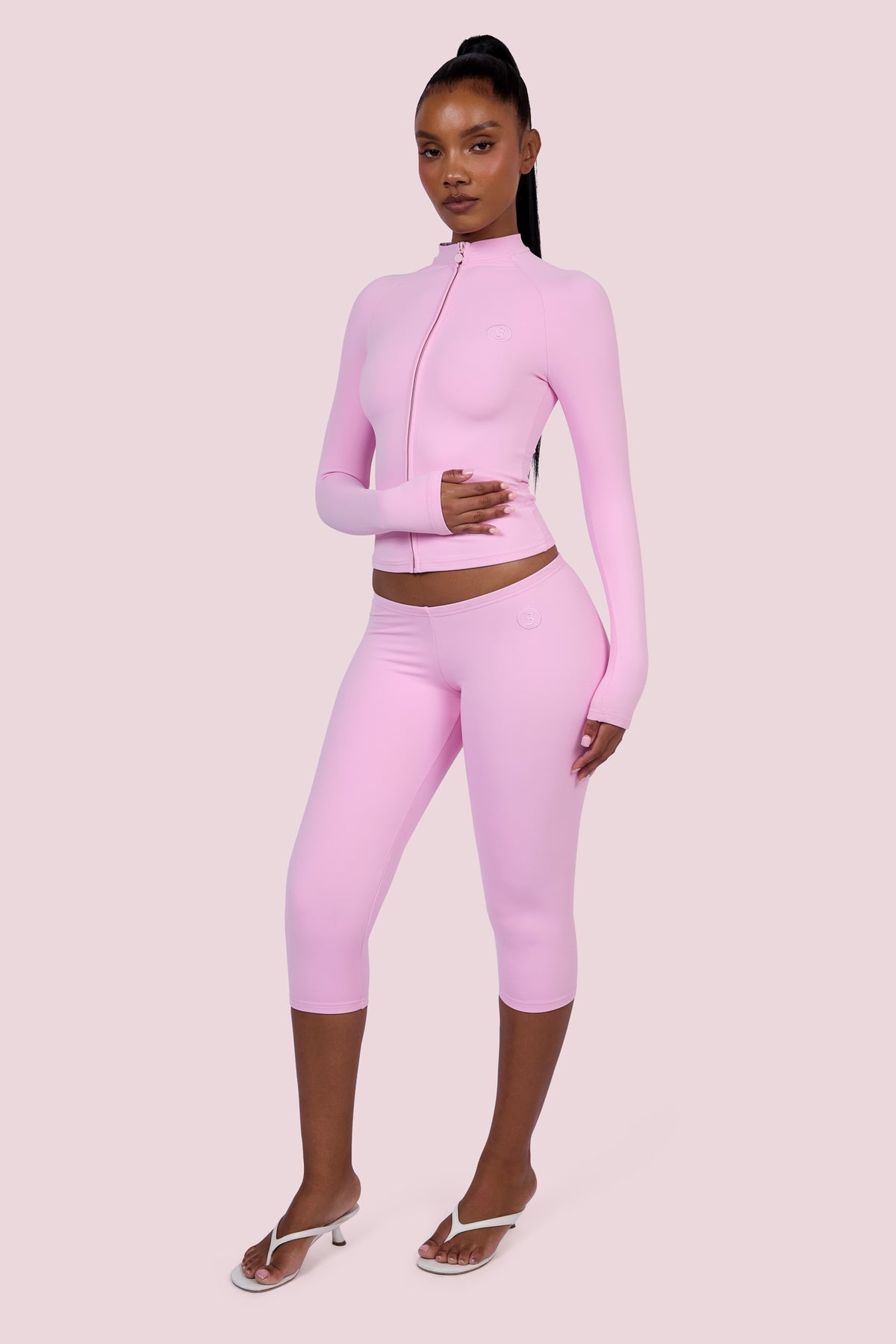 EVERYBODY BASICS ZIP UP (LIGHT PINK)