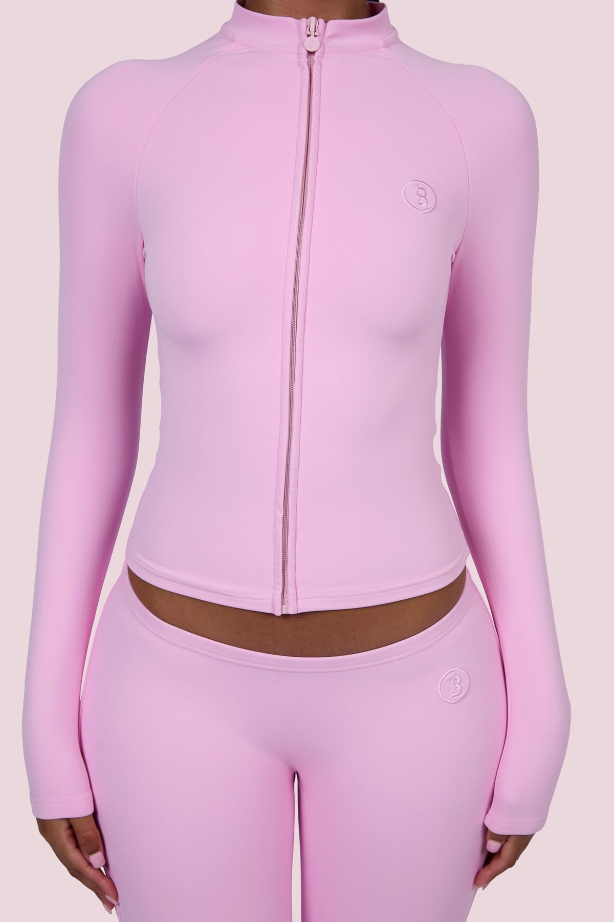 EVERYBODY BASICS ZIP UP (LIGHT PINK)