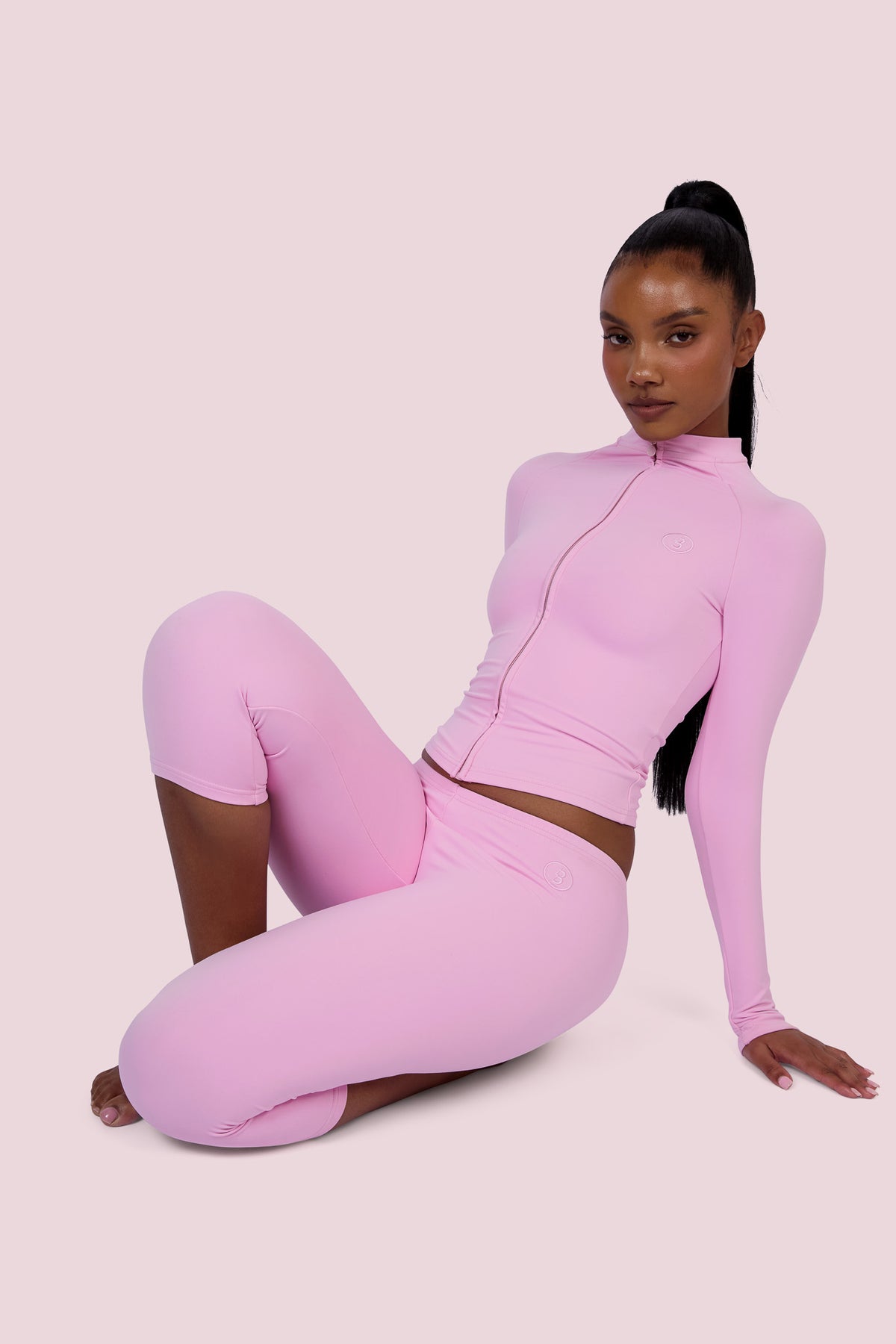 EVERYBODY BASICS ZIP UP (LIGHT PINK)