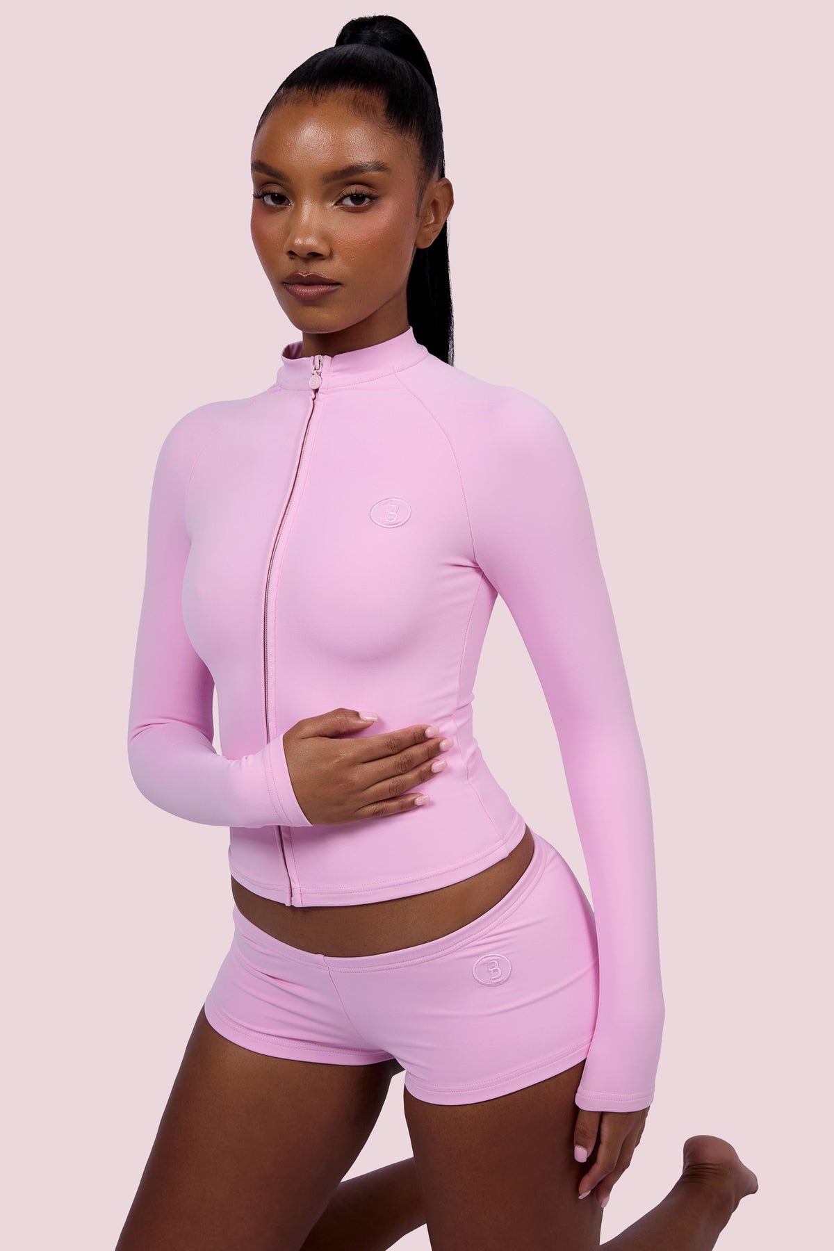 EVERYBODY BASICS ZIP UP (LIGHT PINK)