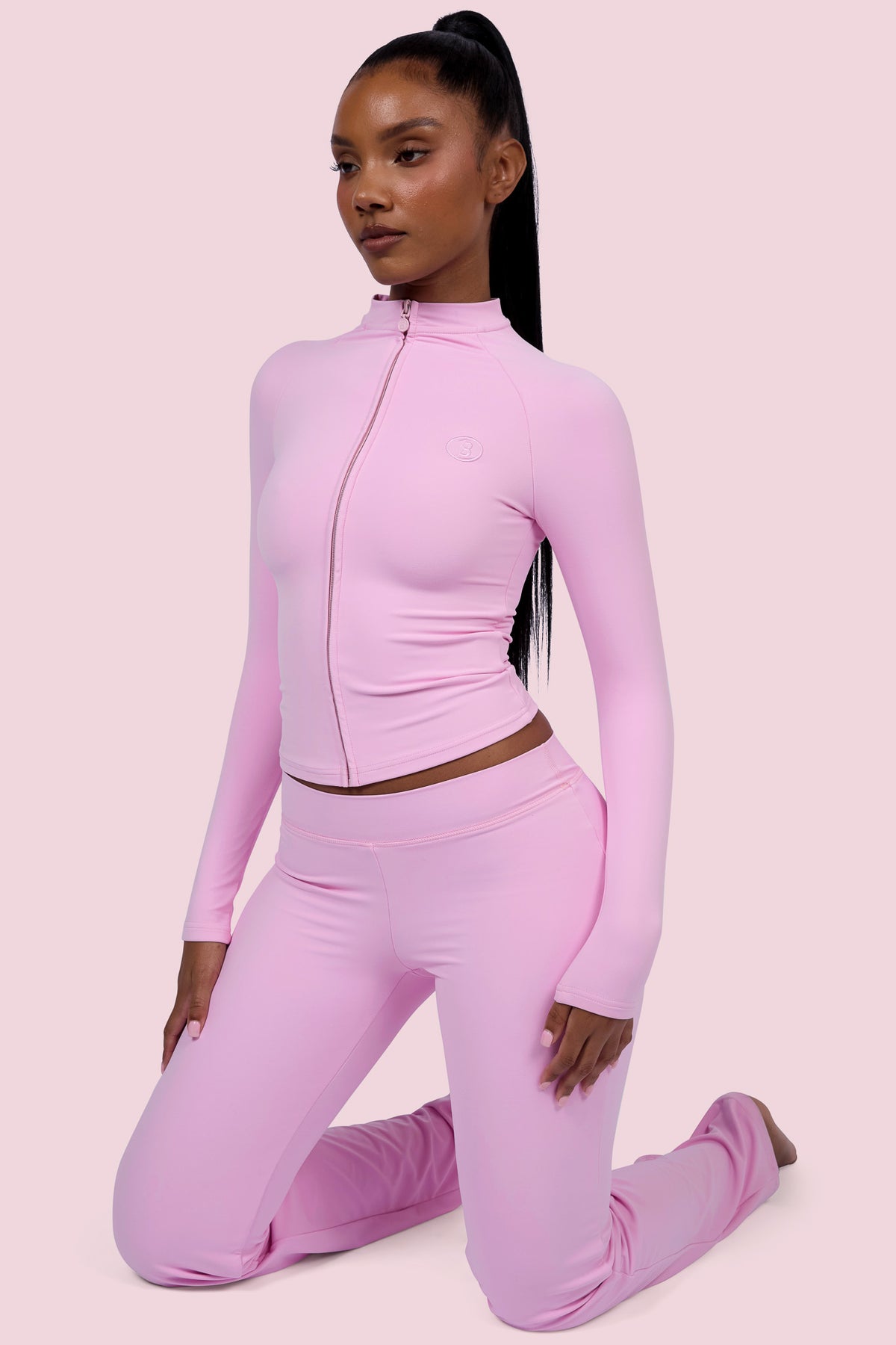 EVERYBODY BASICS ZIP UP (LIGHT PINK)
