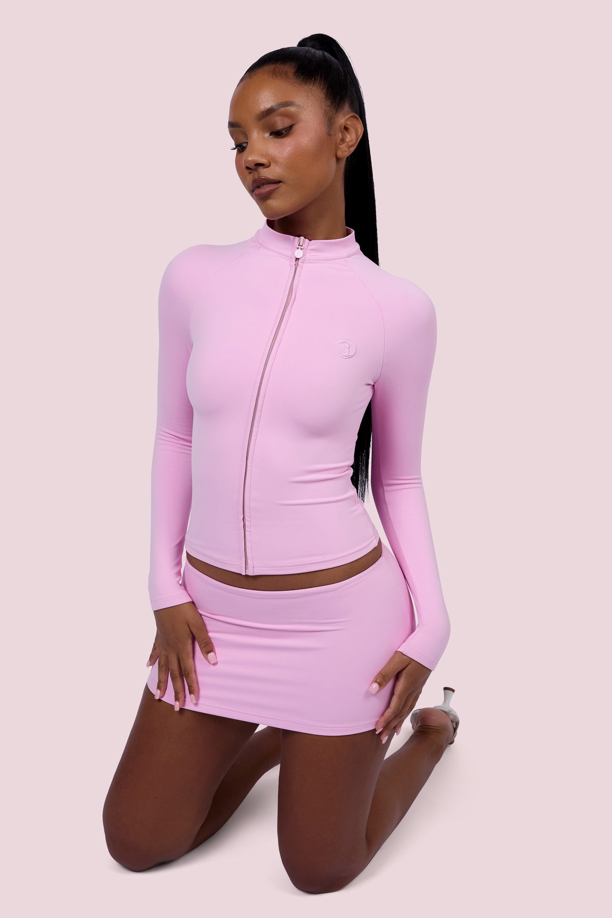EVERYBODY BASICS ZIP UP (LIGHT PINK)
