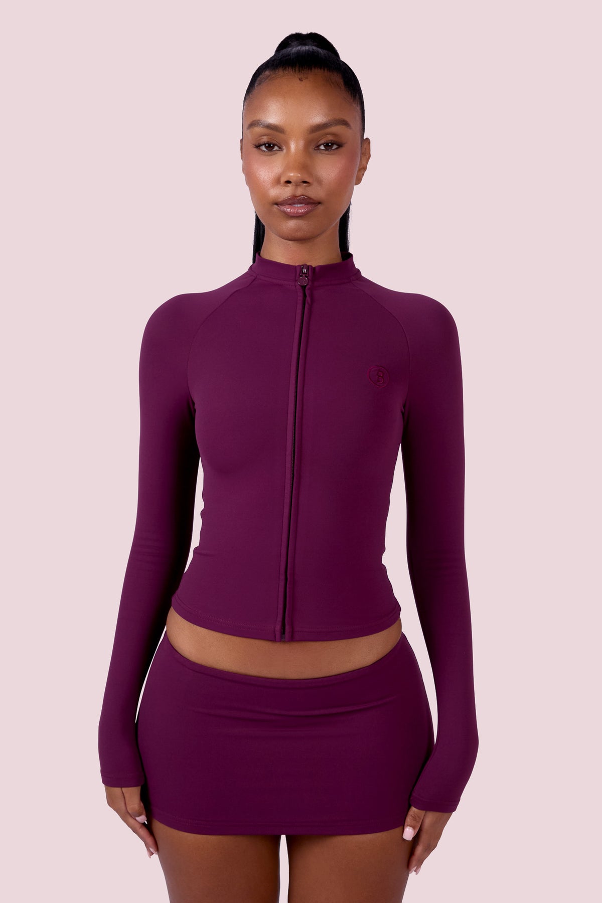 EVERYBODY BASICS ZIP UP (GRAPE WINE)