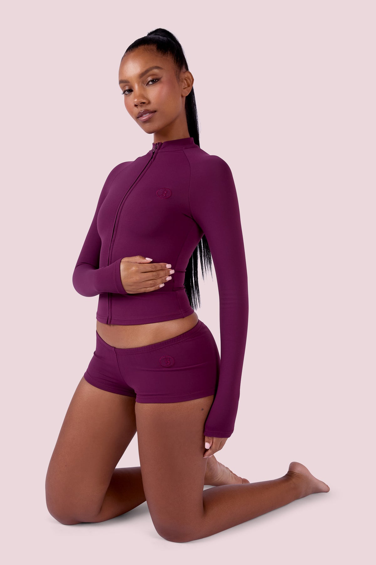 EVERYBODY BASICS ZIP UP (GRAPE WINE)