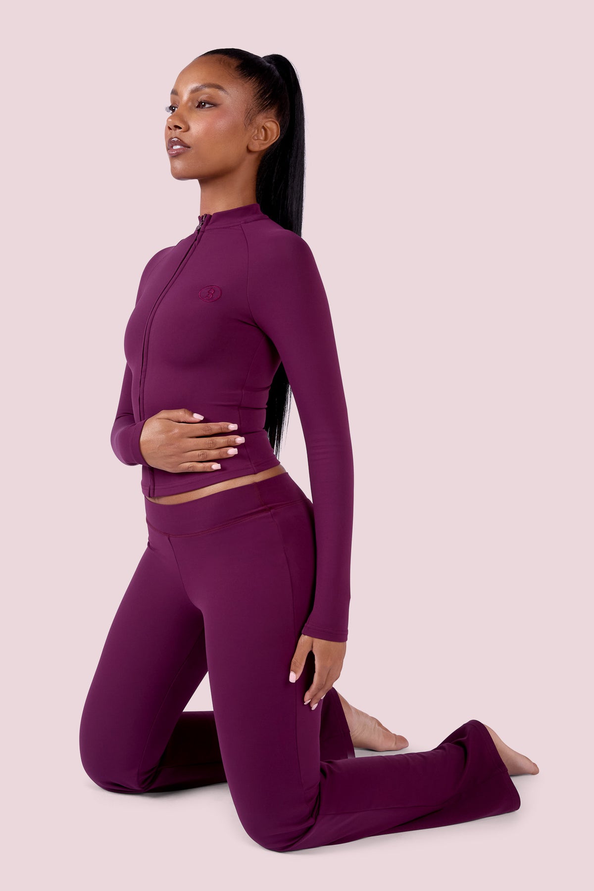 EVERYBODY BASICS ZIP UP (GRAPE WINE)
