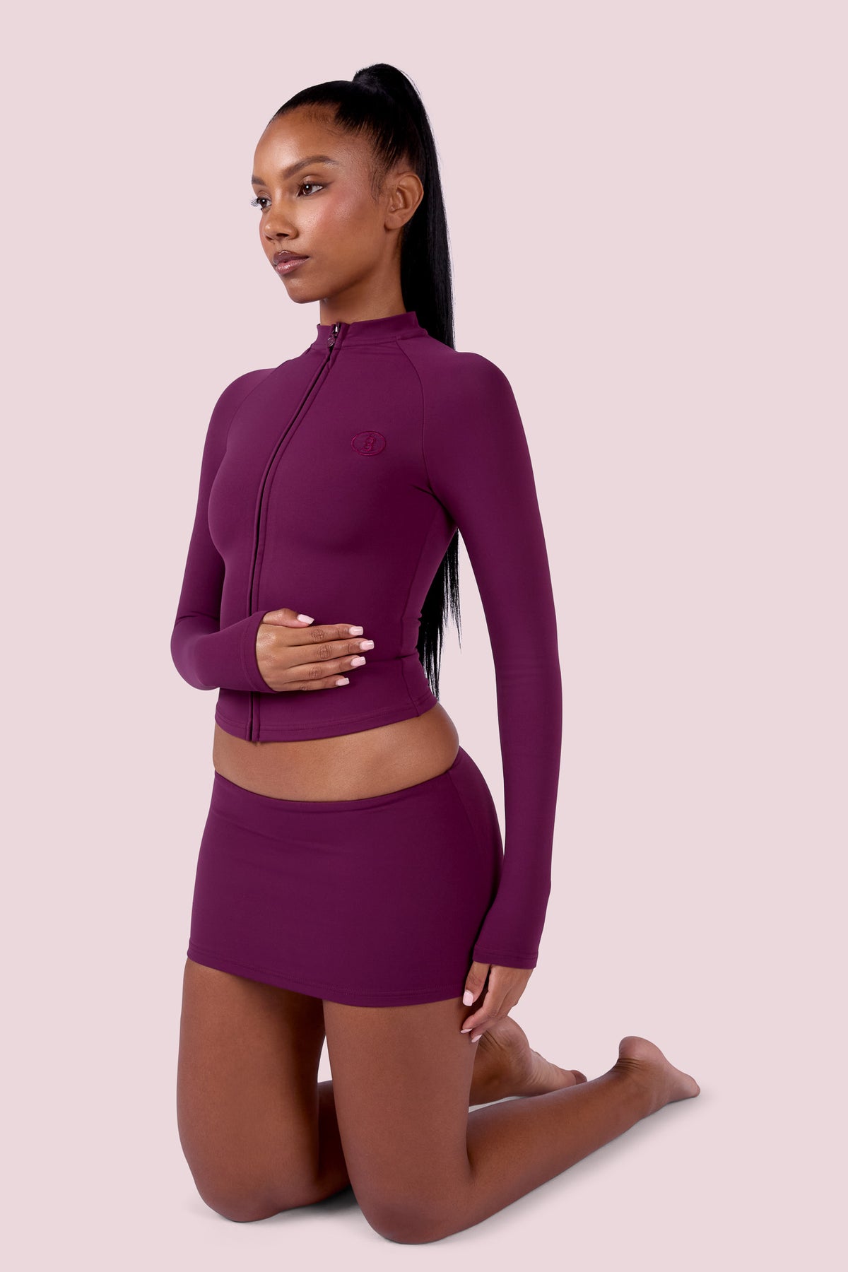 EVERYBODY BASICS ZIP UP (GRAPE WINE)
