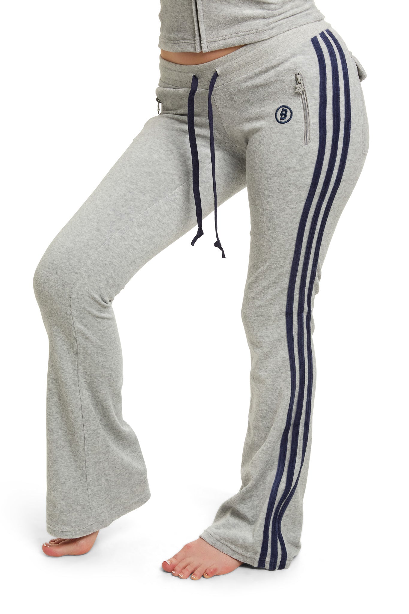 BODY VELOUR TRACK PANTS (HEATHER GREY)