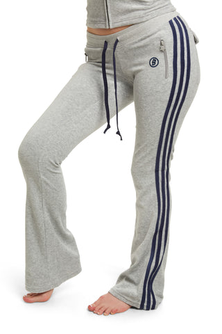BODY VELOUR TRACK PANTS (HEATHER GREY)