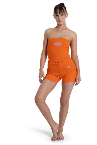 "IT GIRL" TUBE SHORTS (ORANGE)