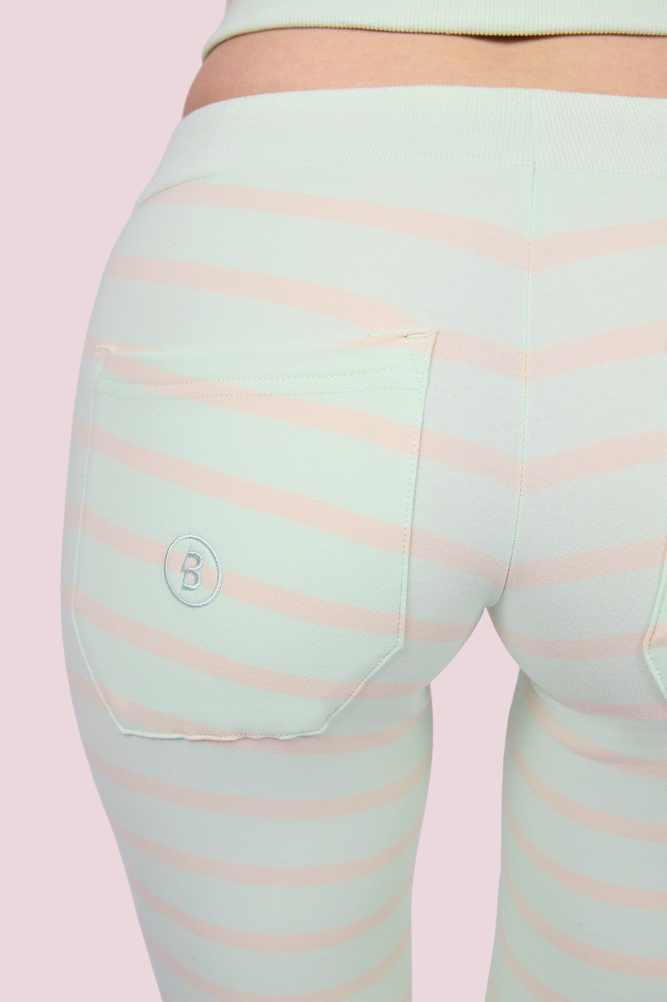 BODY KNITWEAR PANTS (PISTACHIO STRIPE)