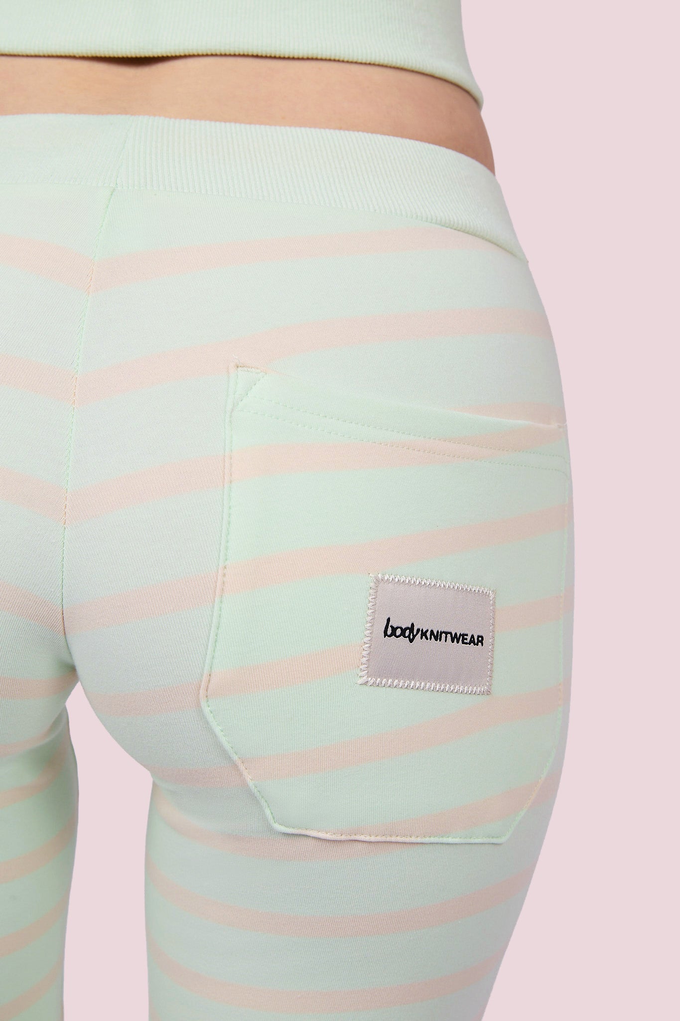 BODY KNITWEAR PANTS (PISTACHIO STRIPE)