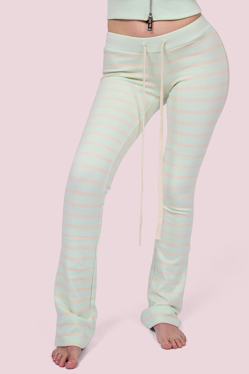 BODY KNITWEAR PANTS (PISTACHIO STRIPE)