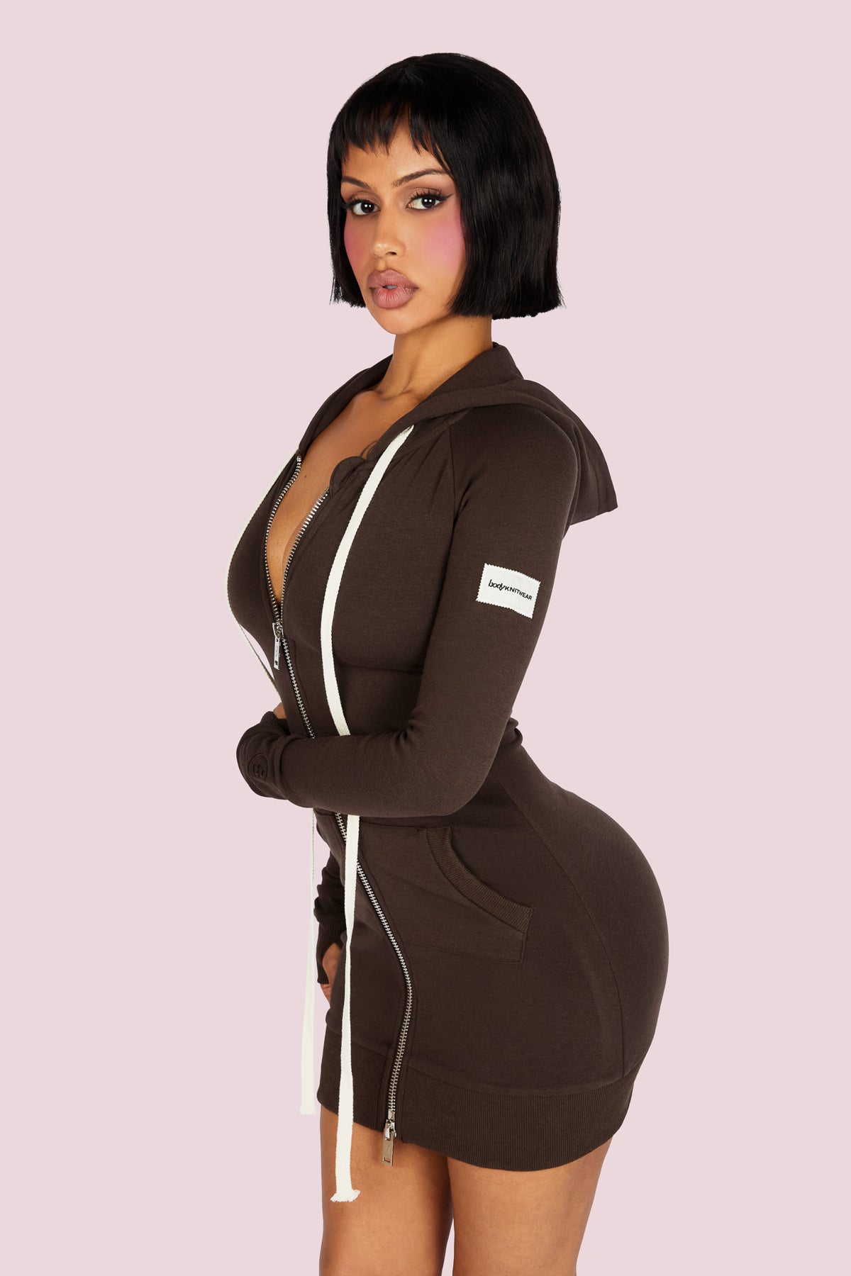 BODY KNITWEAR DRESS (CHOCOLATE)