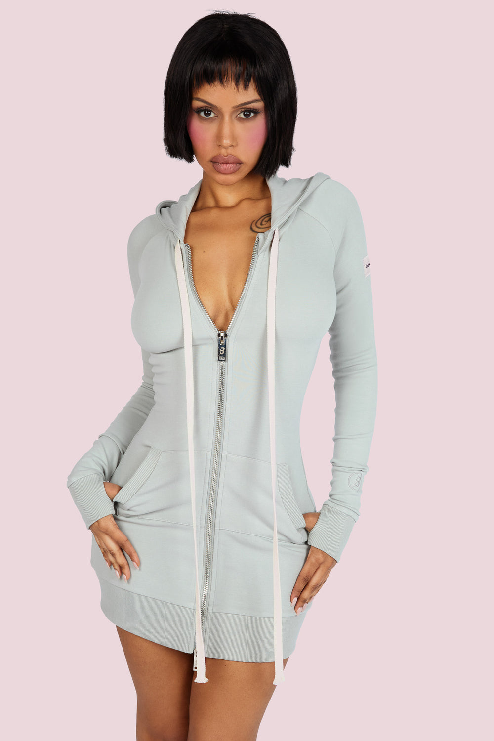 BODY KNITWEAR DRESS (SLATE)