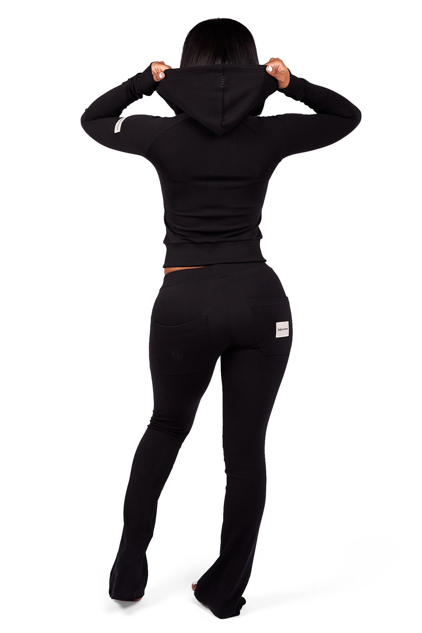 BODY KNITWEAR ZIP HOODIE (MIDNIGHT BLACK)