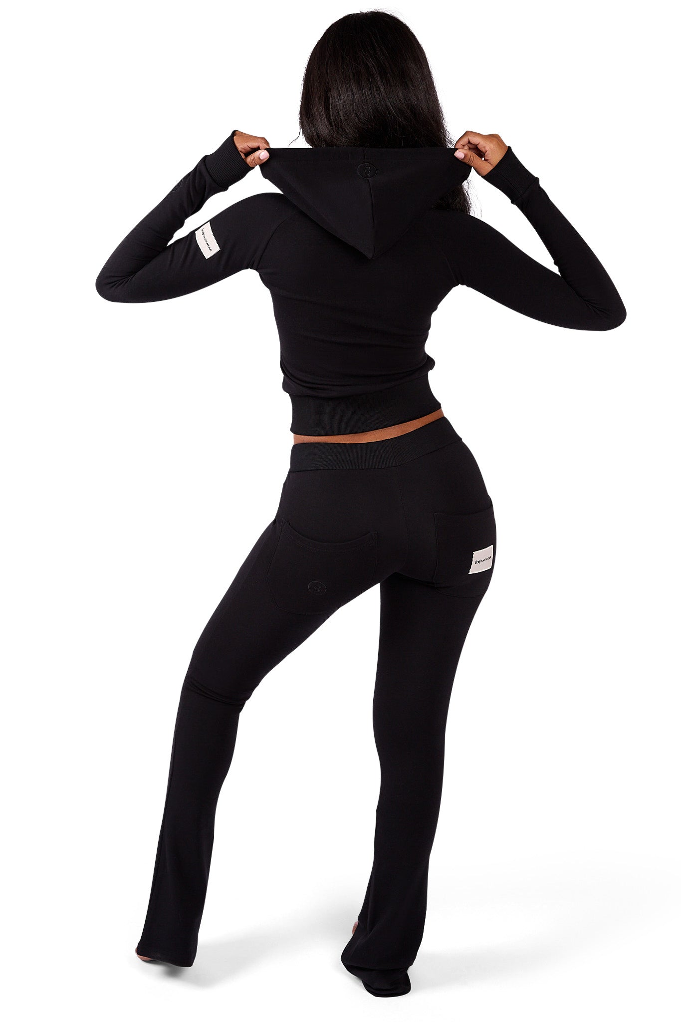 BODY KNITWEAR ZIP HOODIE (MIDNIGHT BLACK)