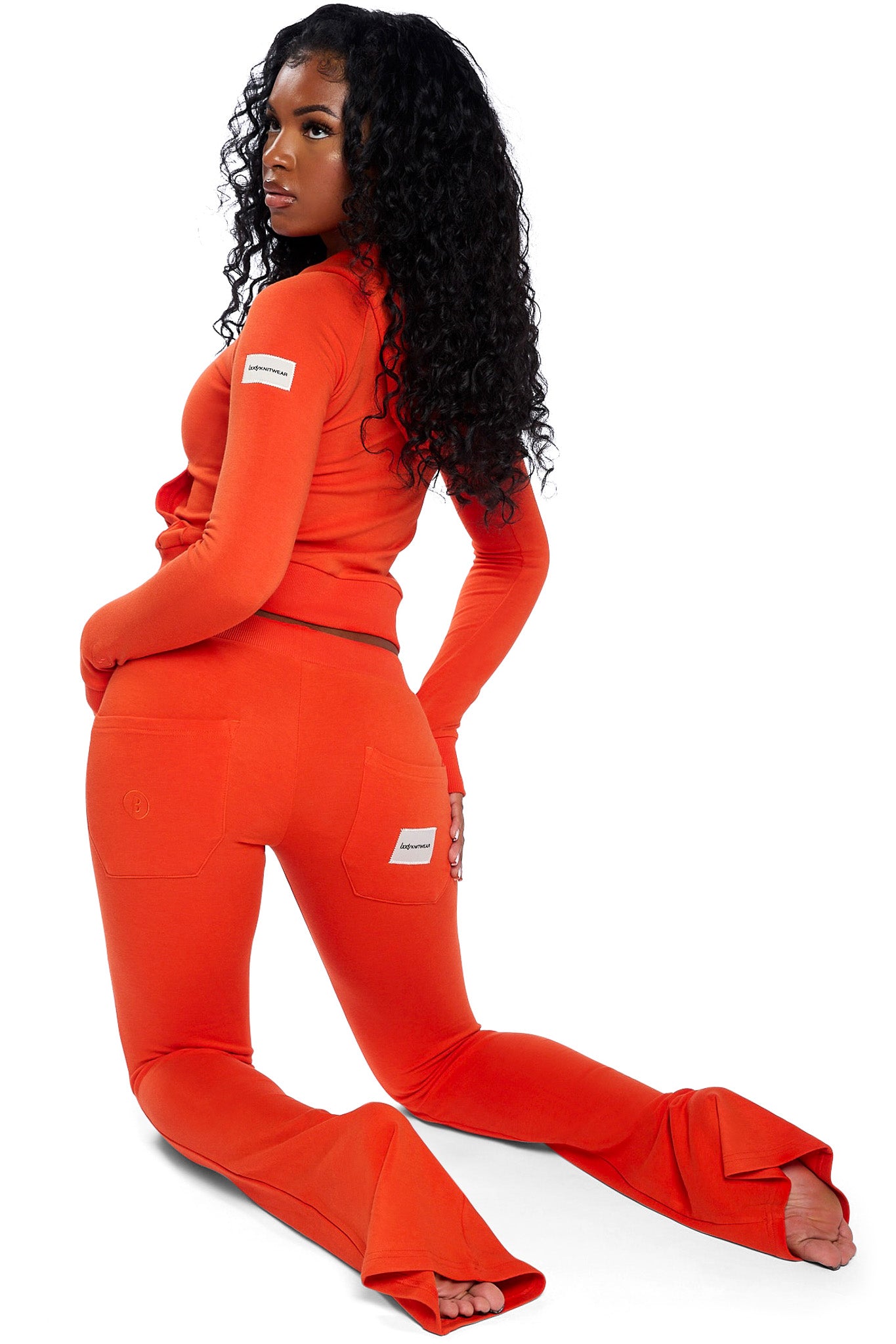 BODY KNITWEAR ZIP HOODIE (PUMPKIN SPICE)