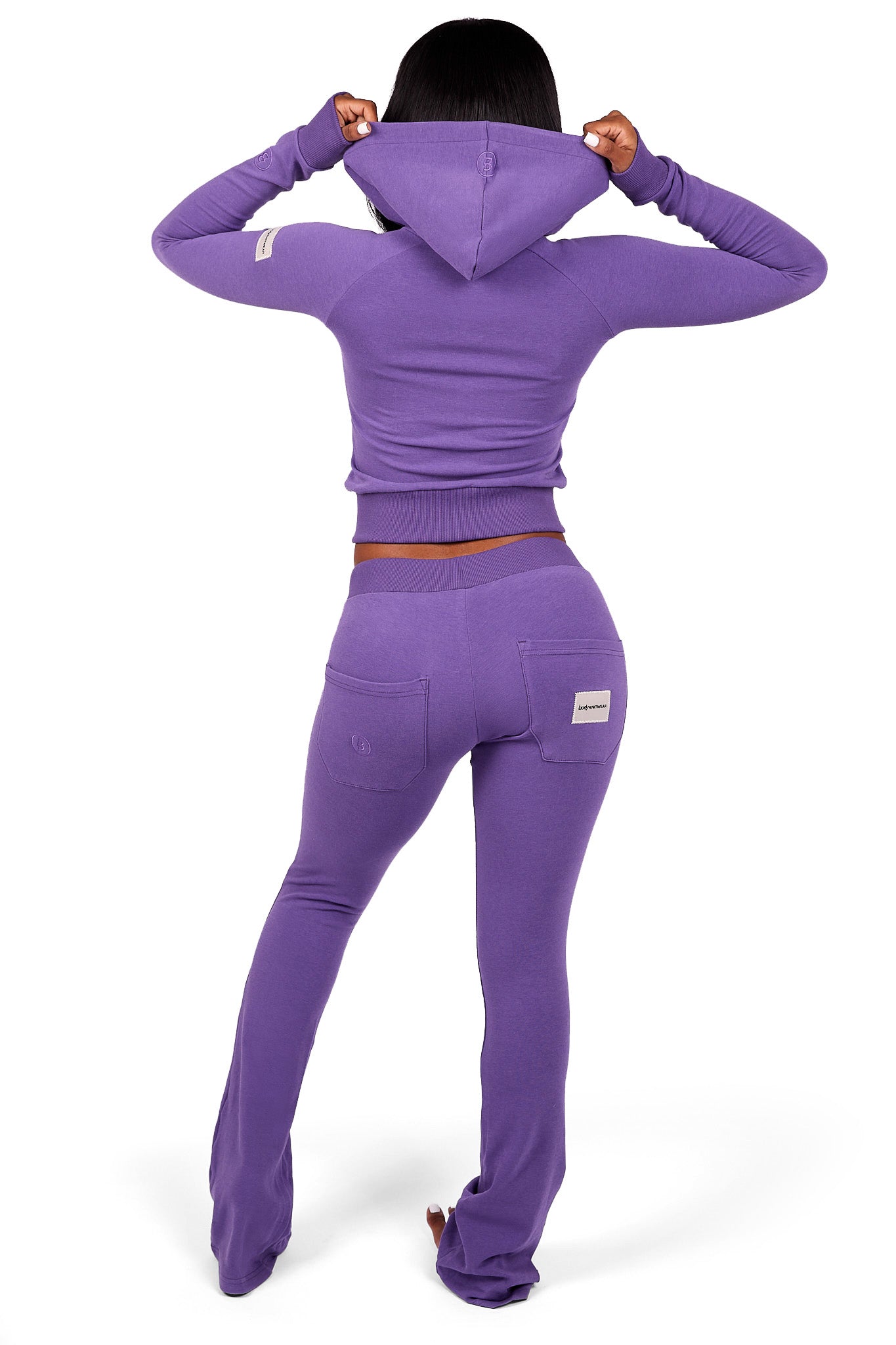 BODY KNITWEAR ZIP HOODIE (VIOLET)