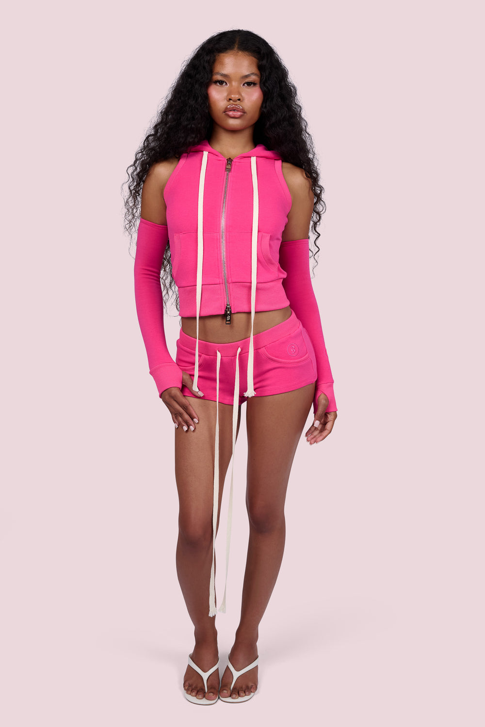 BODY KNITWEAR MINI SHORTS (STARBURST PINK)