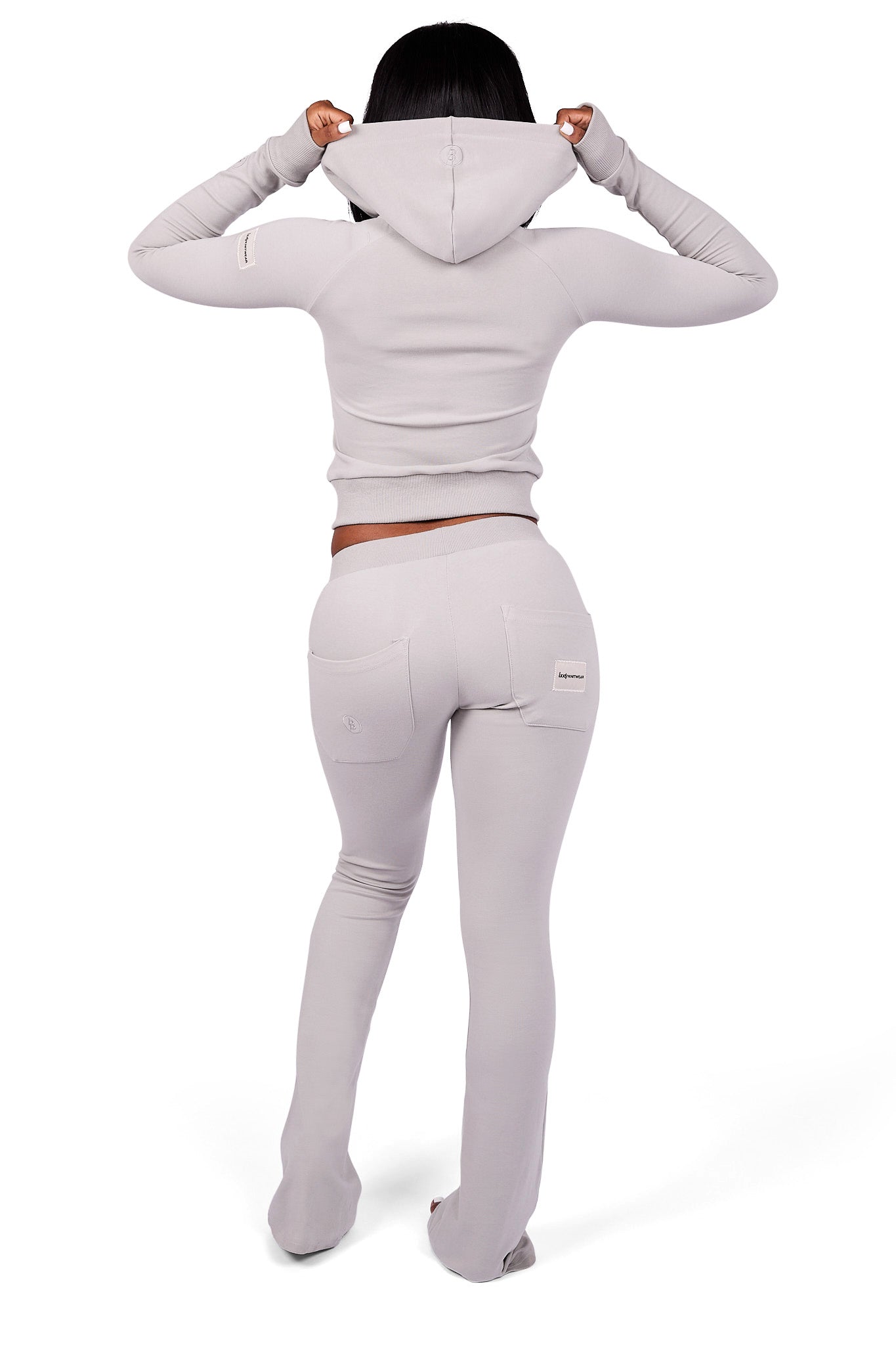 BODY KNITWEAR ZIP HOODIE (SLATE GREY)